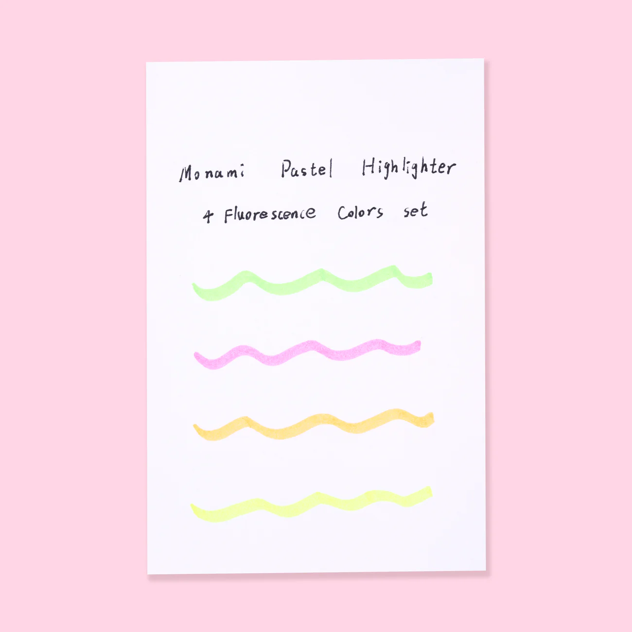 Monami Pastel Highlighter - 4 Fluorescence Colors set - Image 8