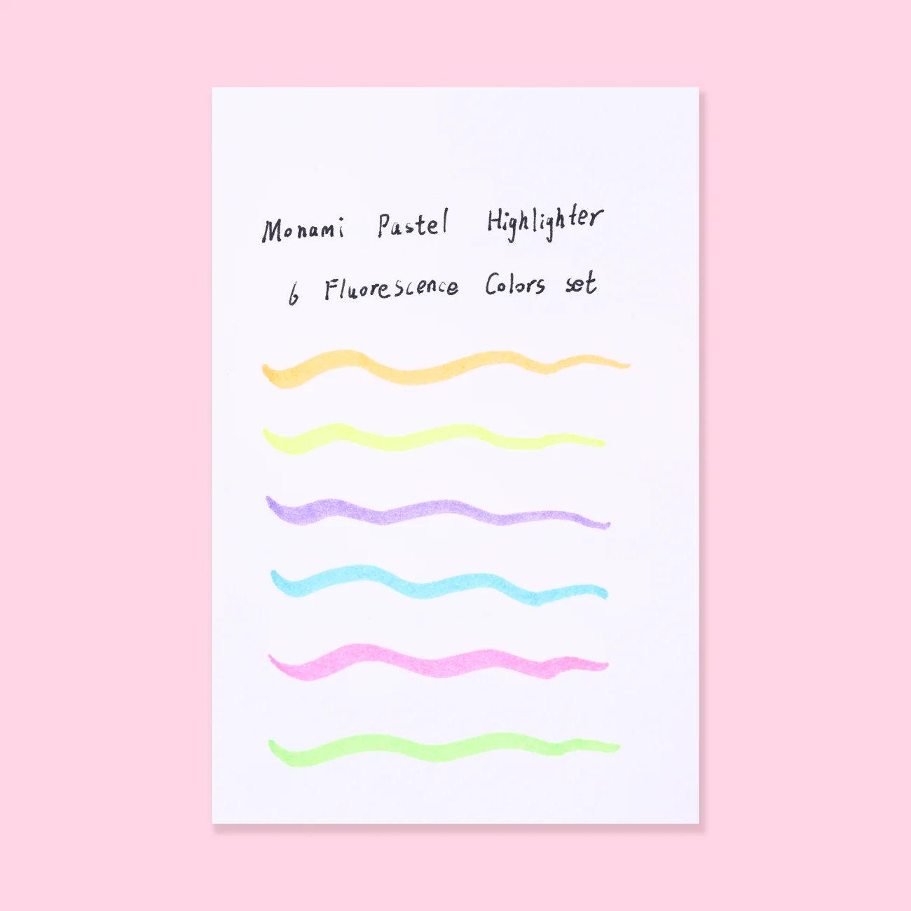 Monami Pastel Highlighter - 6 Fluorescence Colors set - Image 10