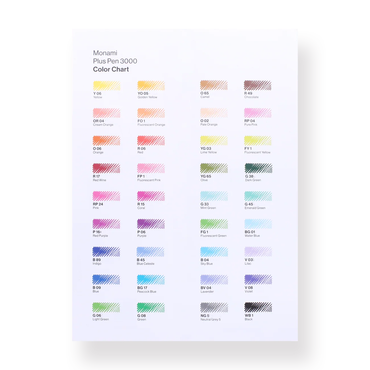 Monami Plus Pen 3000 - 36 Colors Set - Box Set - Image 6