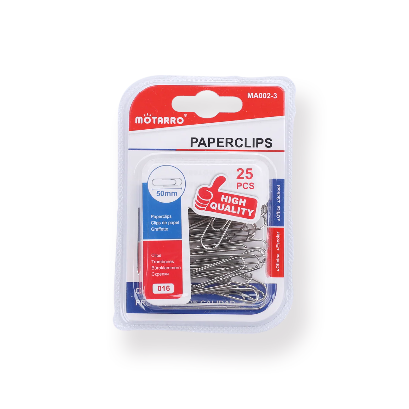 Motarro Silver Paper Clips - 50mm