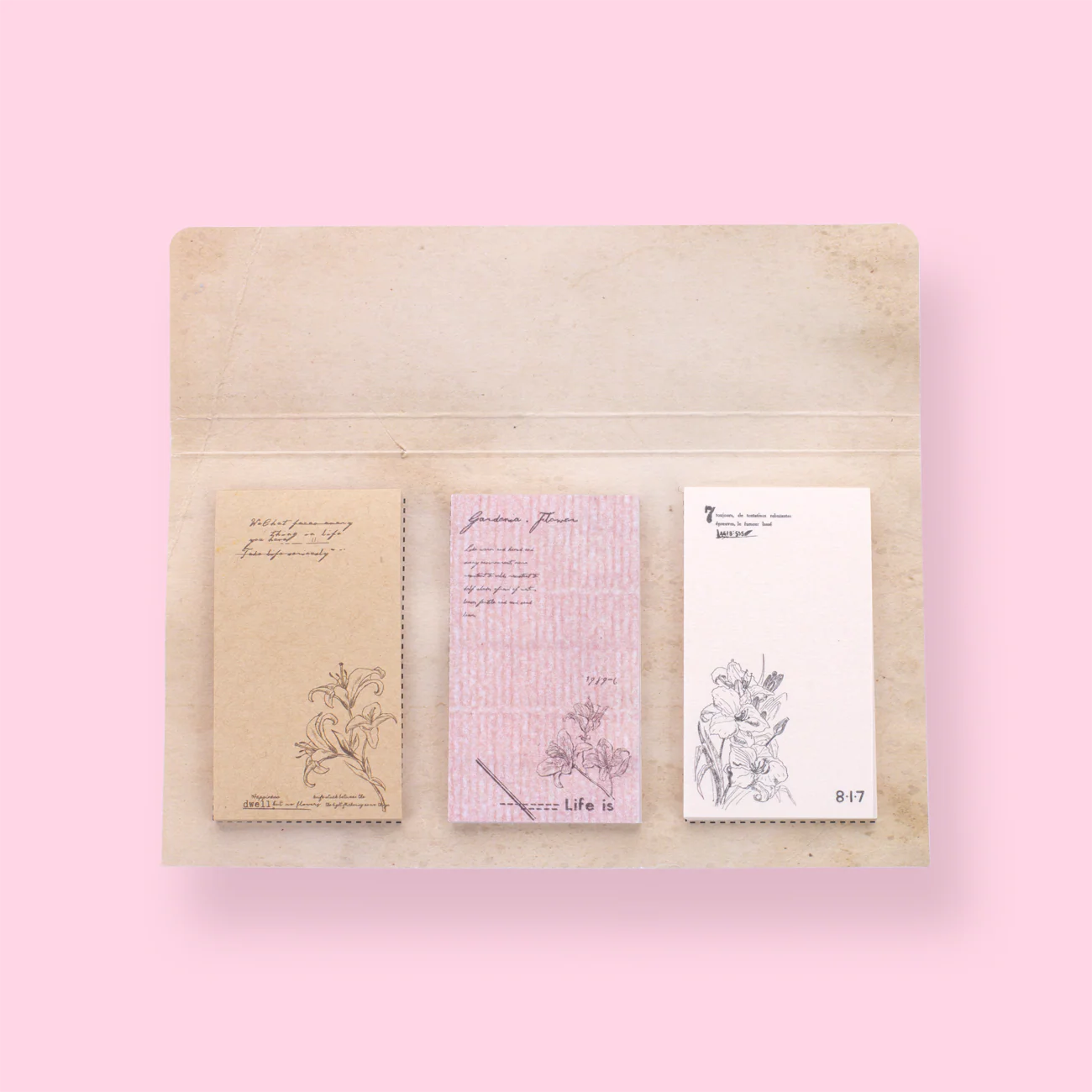 Natural Plant Scrapbooking Paper Pad Set - Flower - Image 3