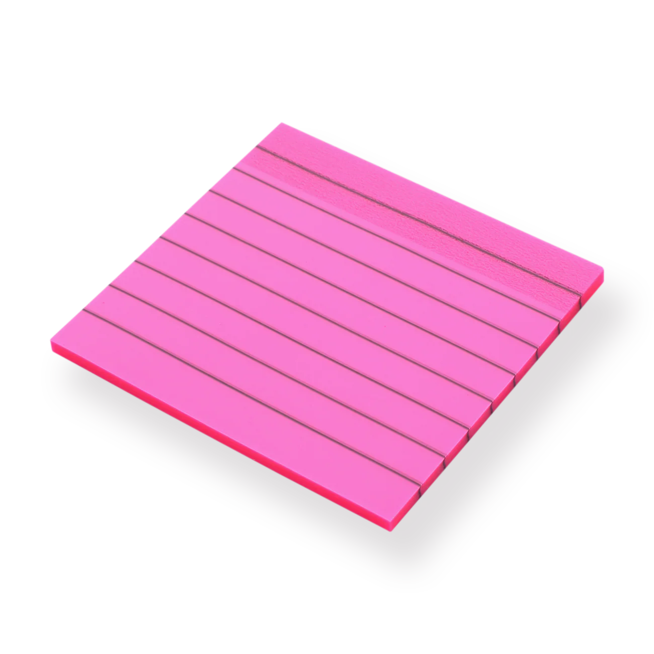 Neon Color Sticky Notes - Ruled - Red