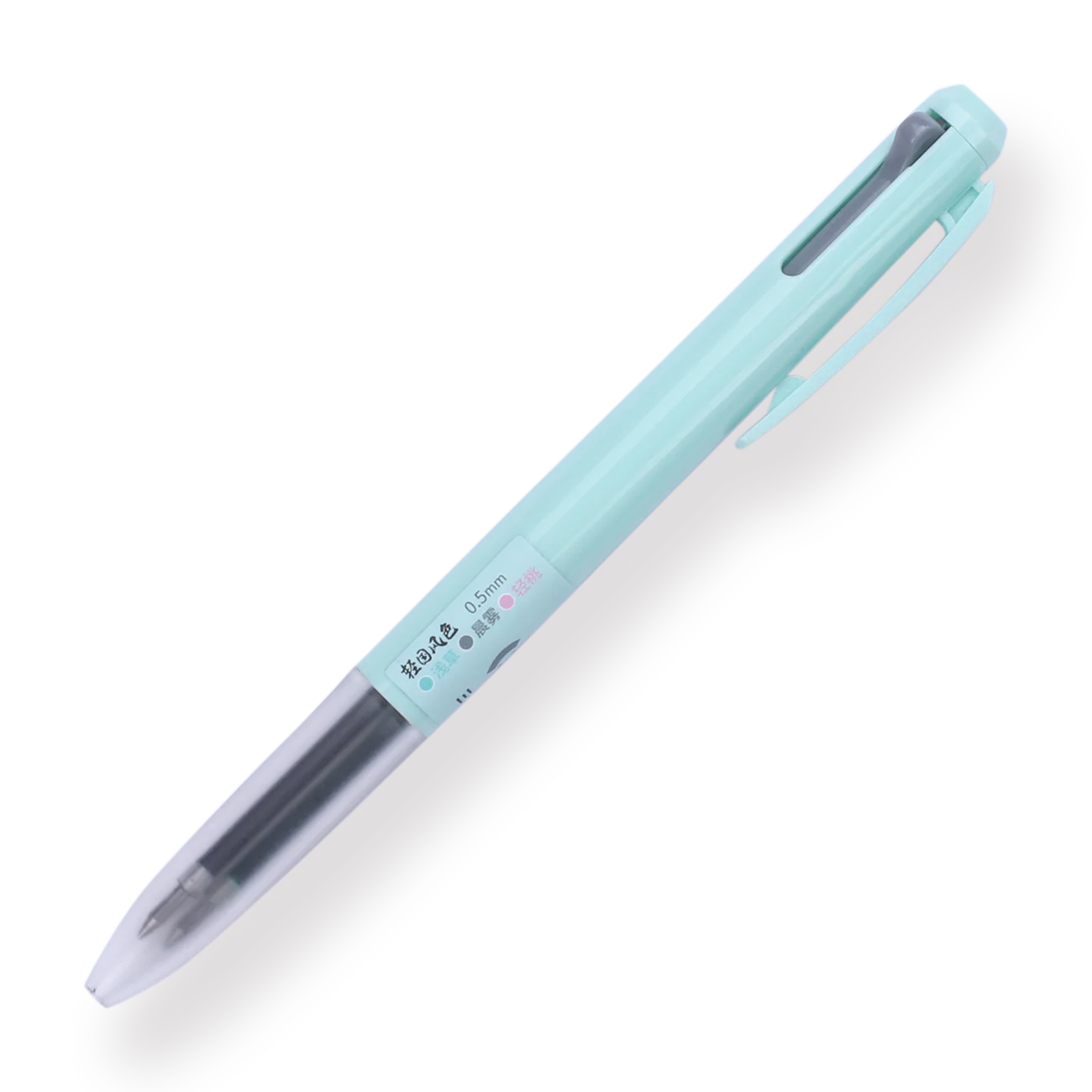 Pastel Tricolor Pen - 0.5 mm - Mint Green - Image 4