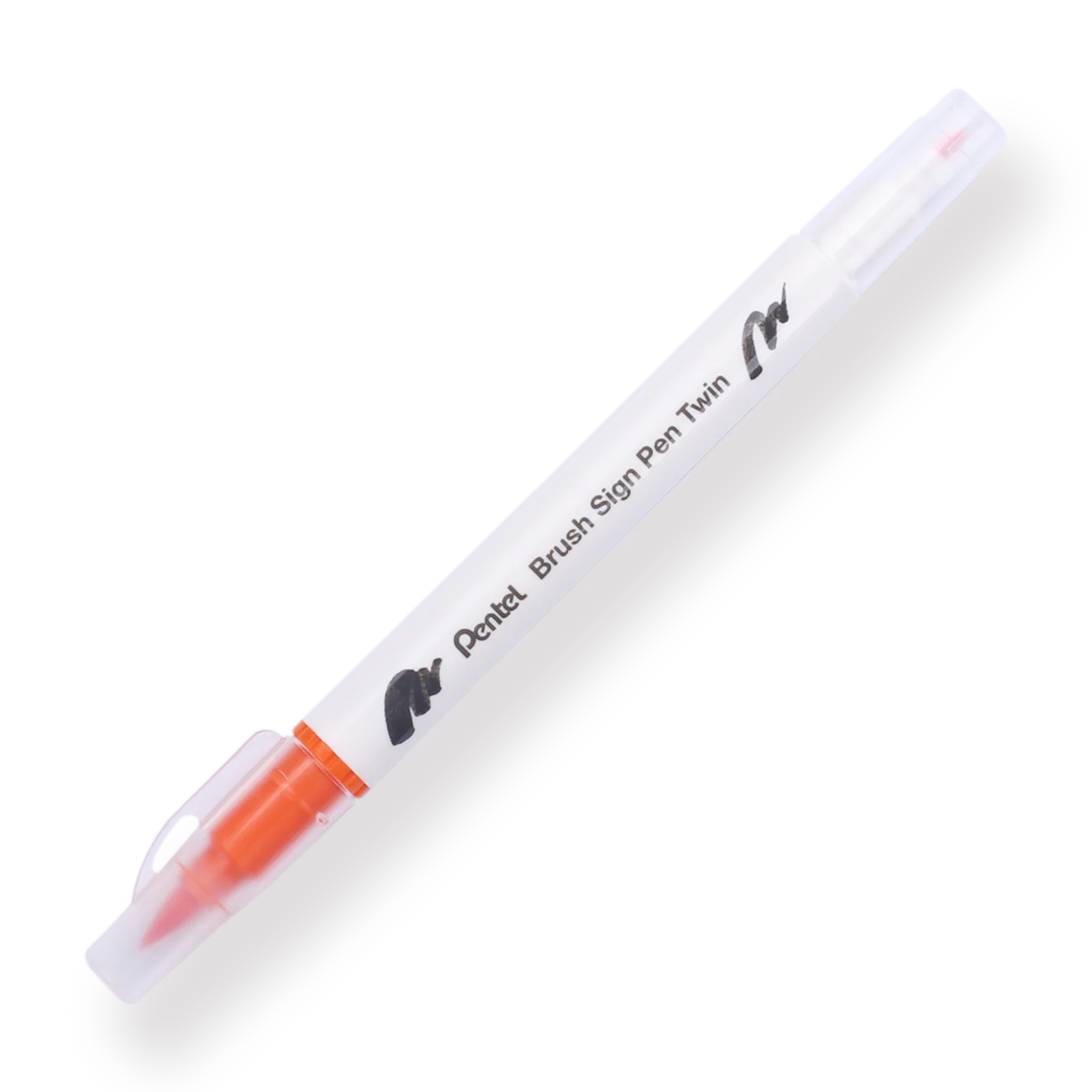 Pentel Brush Sign Pen Twin - Orange