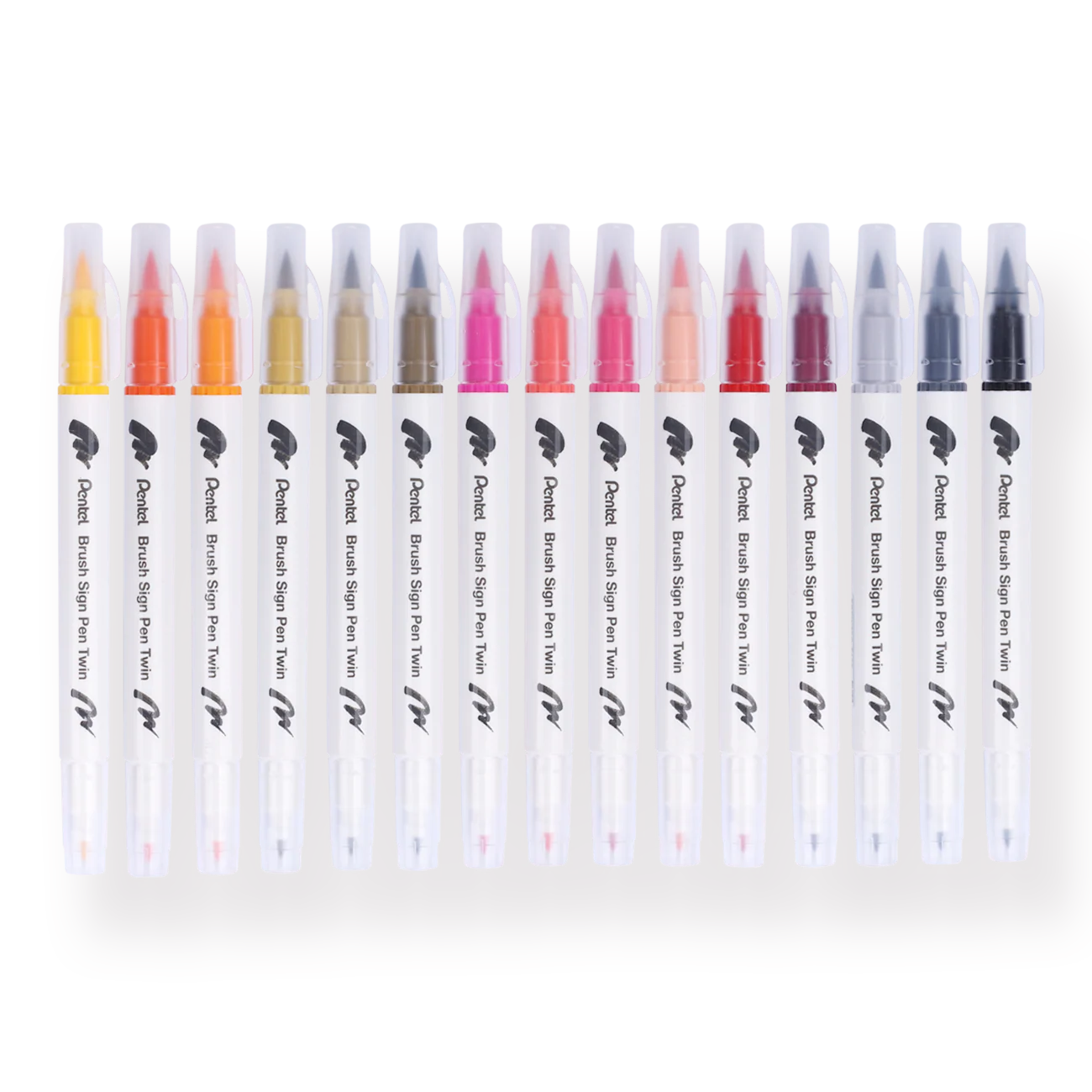 Pentel Brush Sign Pen Twin - Set of 30