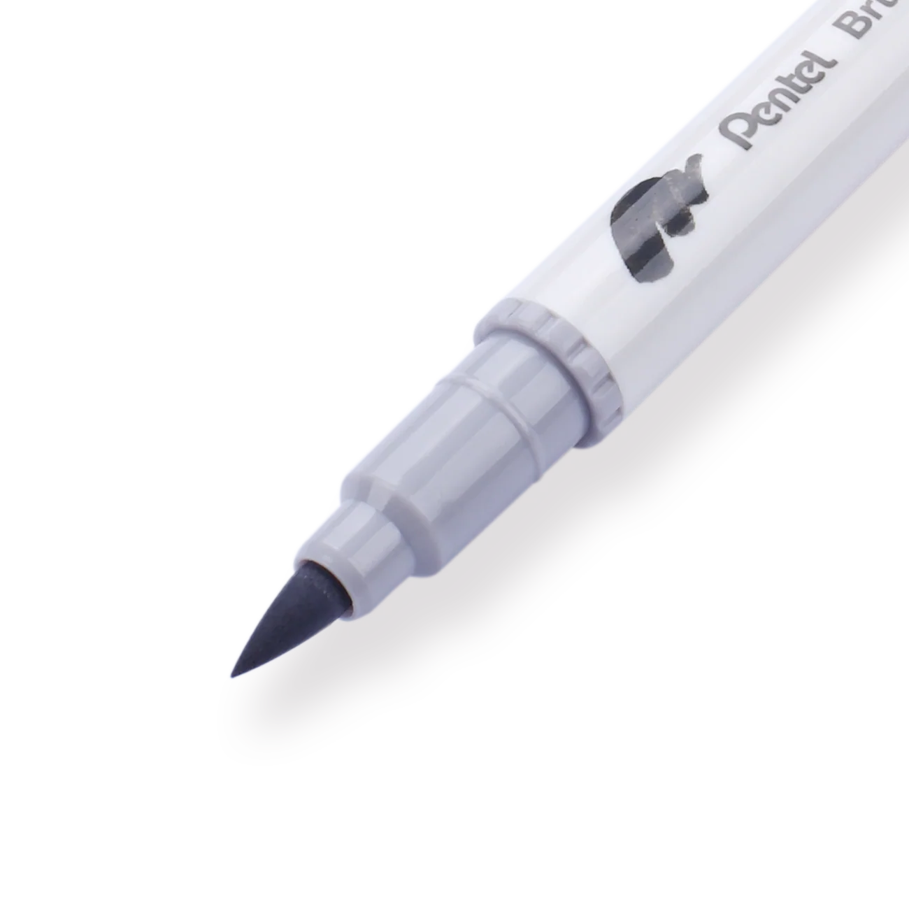 Pentel Brush Sign Pen Twin - Silver Gray - Image 2