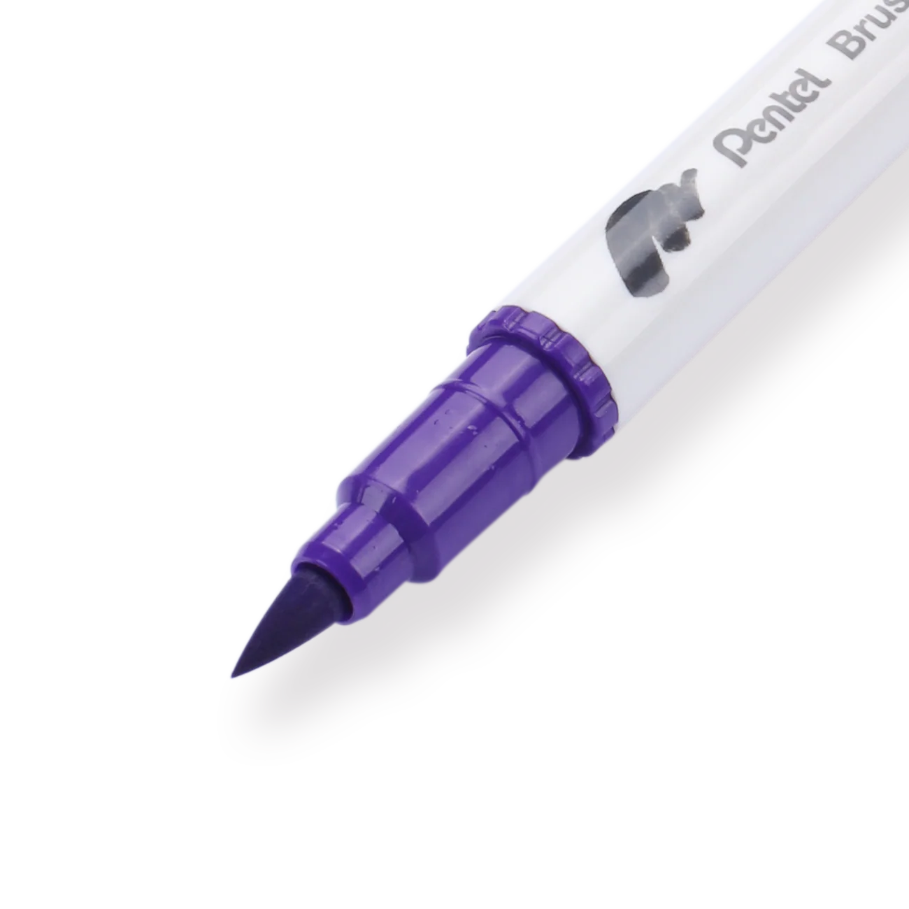 Pentel Brush Sign Pen Twin - Violet - Image 2