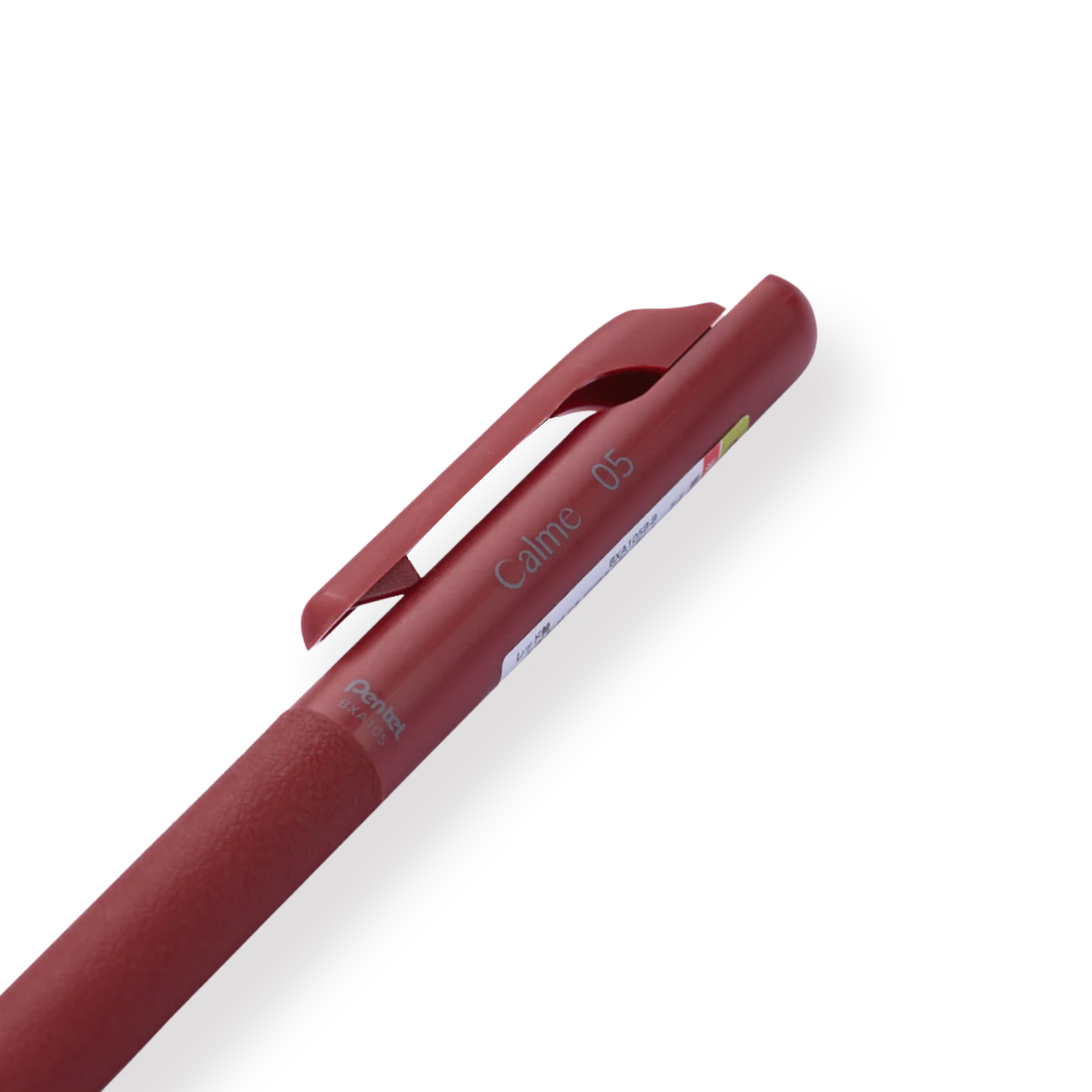Pentel Calme Ballpoint Pen - 0.5 mm - Red Body - Red Ink - Image 3