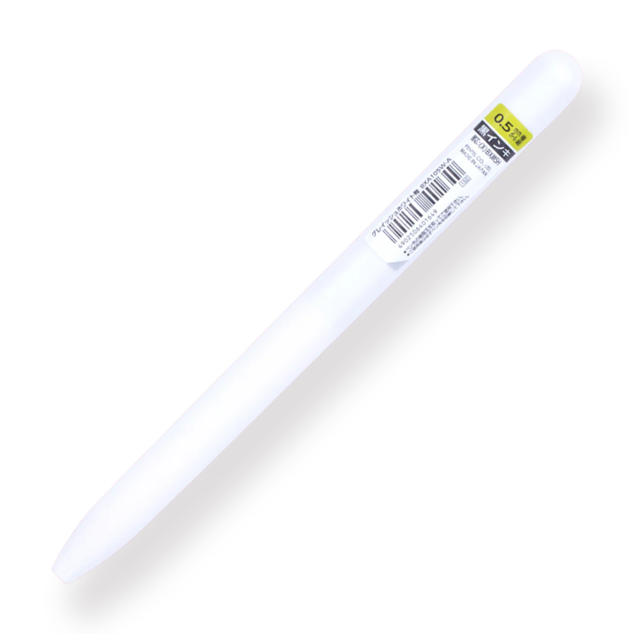 Pentel Calme Ballpoint Pen - 0.5 mm - White Body - Black Ink - Image 3