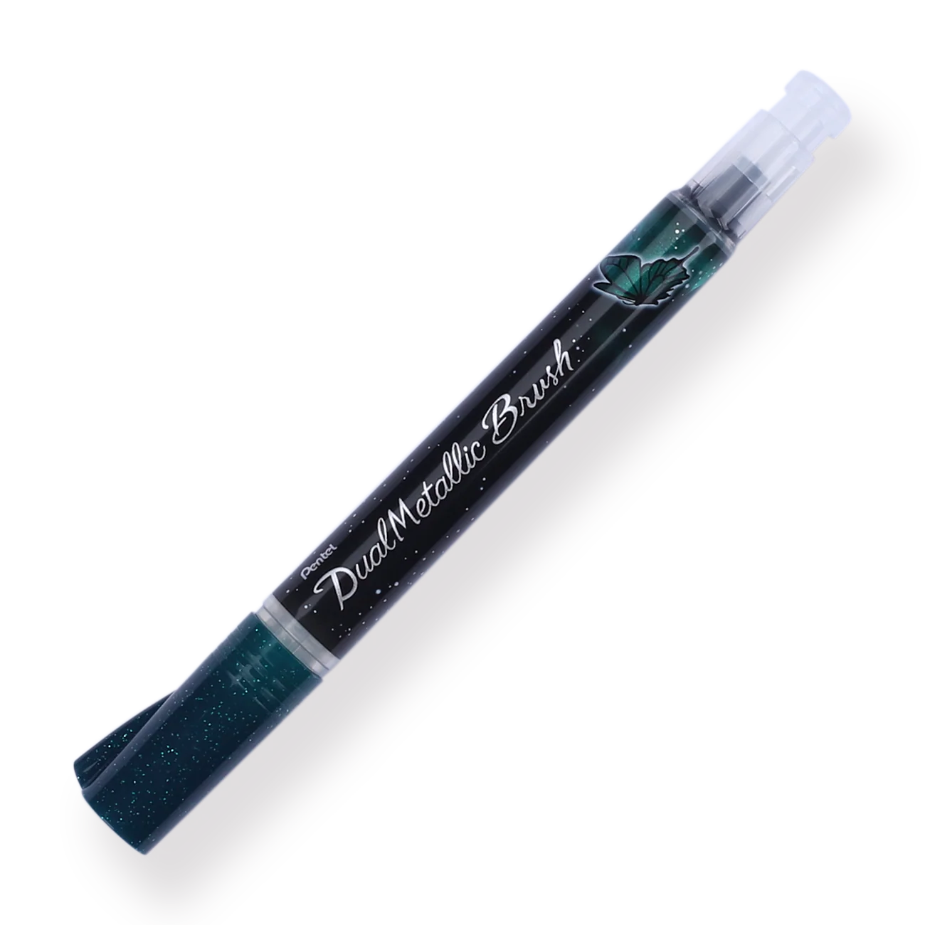 Pentel Dual Metallic Brush Pen - Green + Metallic Blue