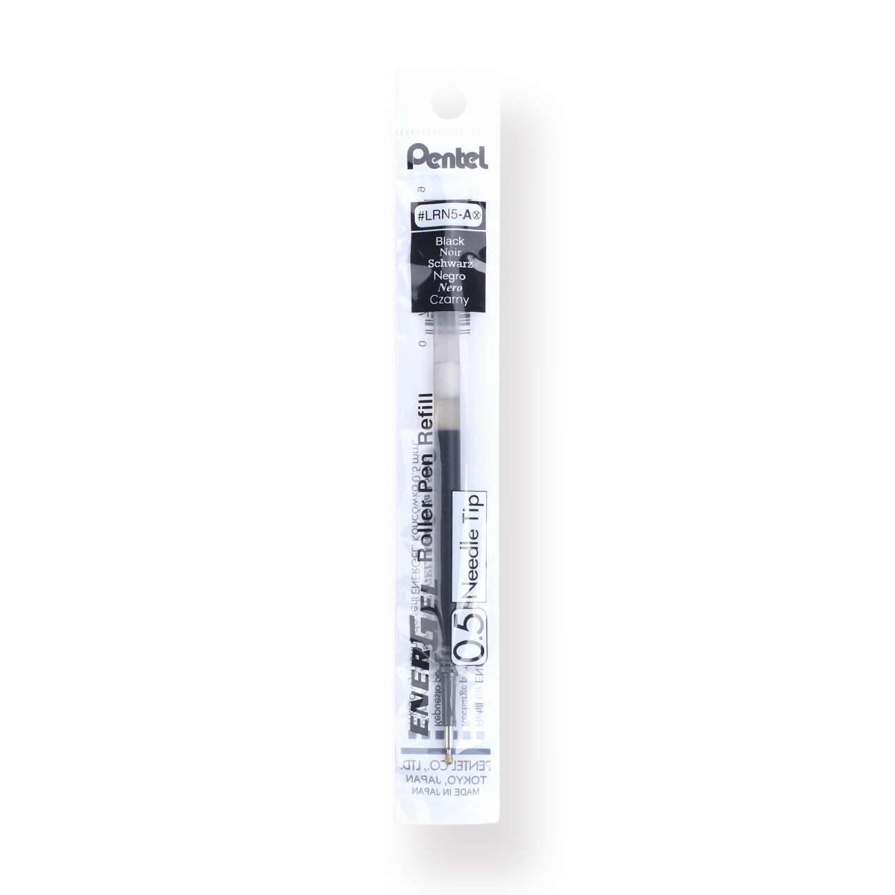 Pentel EnerGel LRN5 Needle-Point Gel Pen Refill - 0.5 mm - Black