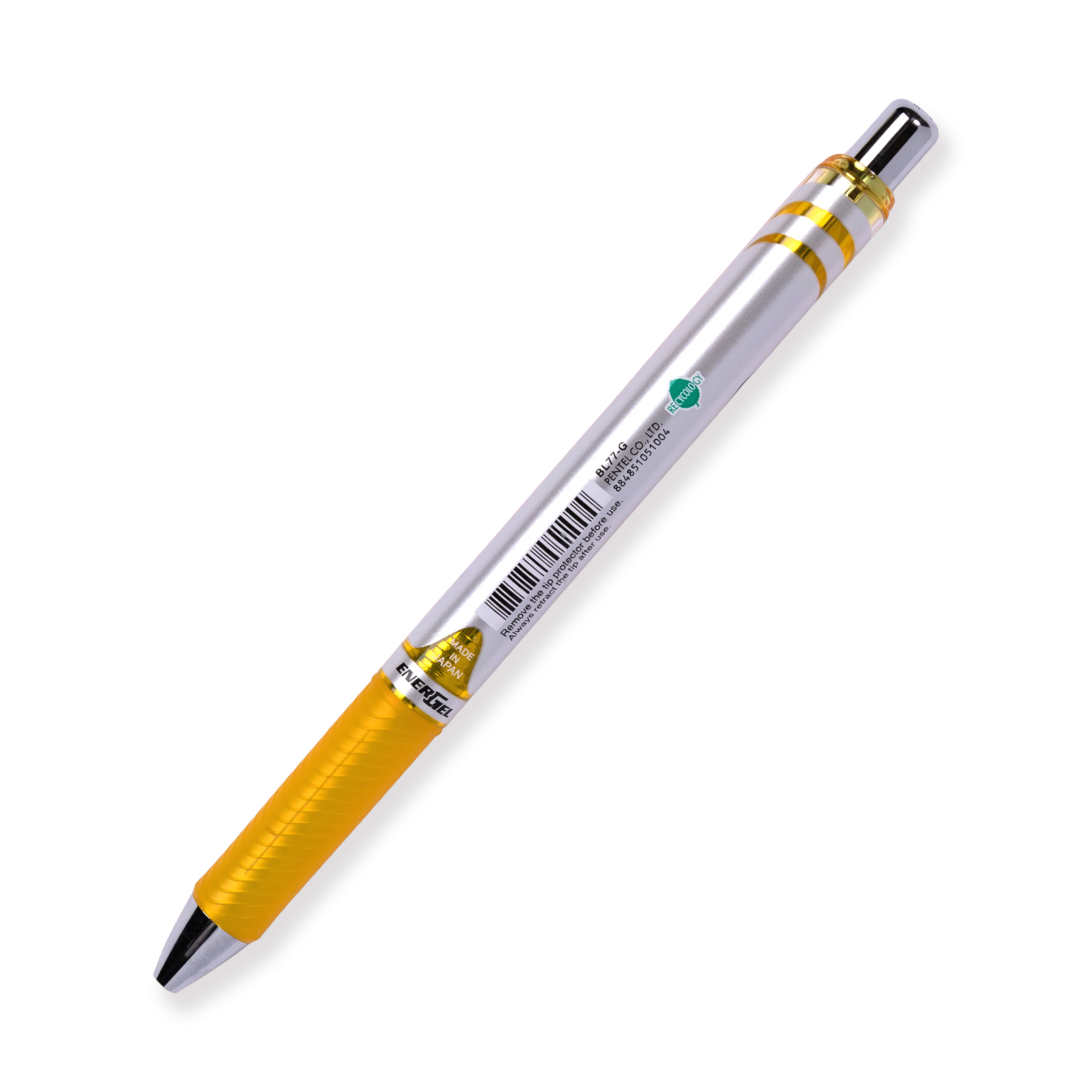 Pentel EnerGel RTX Gel Pen - Conical - 0.7 mm - Yellow - Image 4
