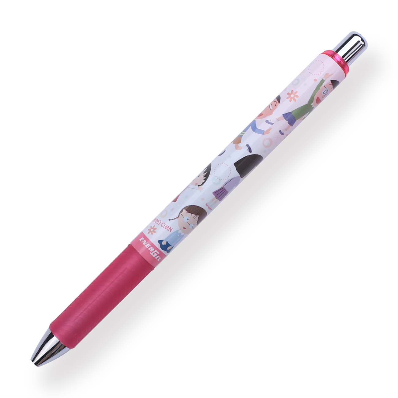 Pentel EnerGel x Chibi Maruko-Chan Limited Edition Gel Pen - 0.5 mm - Pink Body
