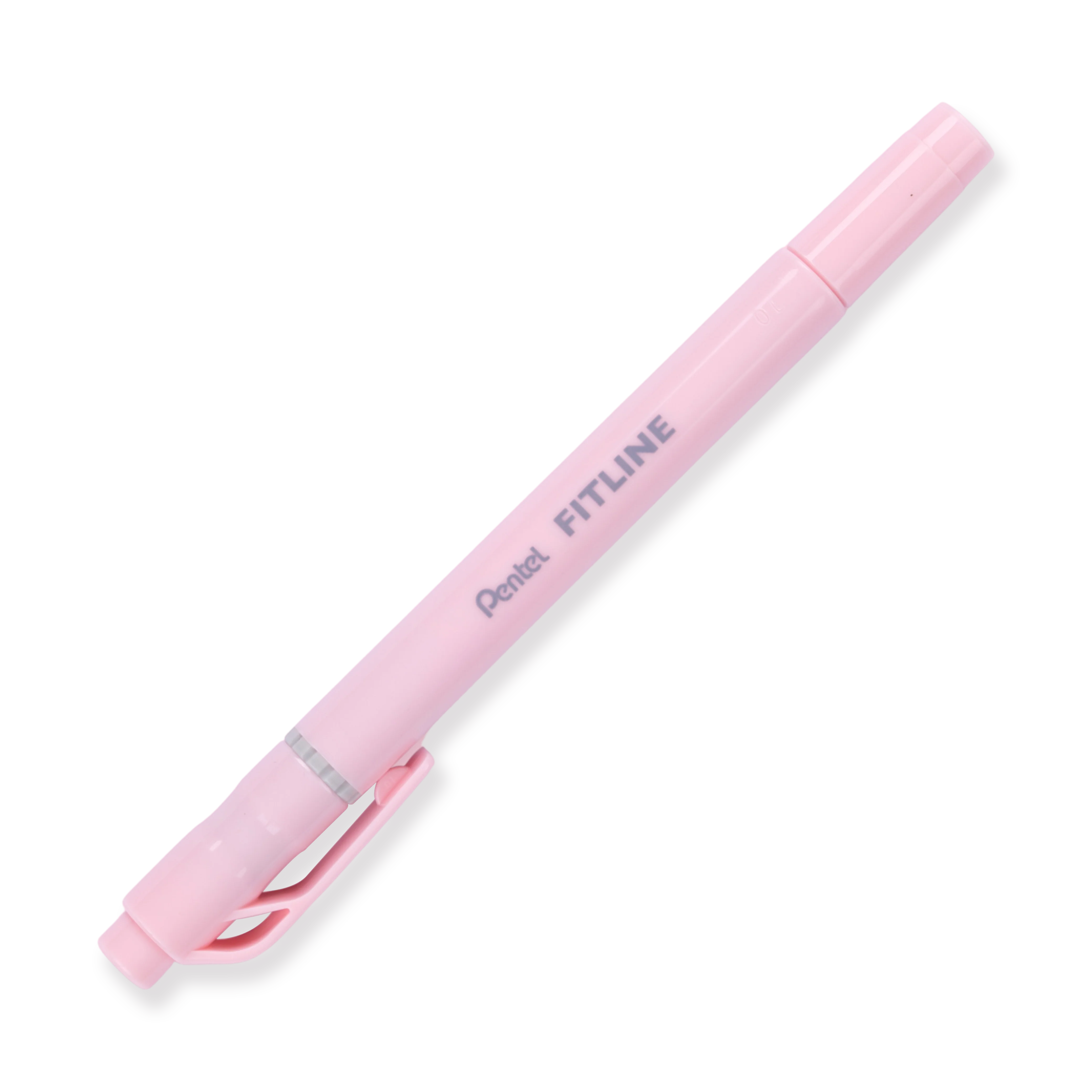 Pentel Fitline Double-Sided Highlighter - Chisel/Fine Tip - Pastel Pink