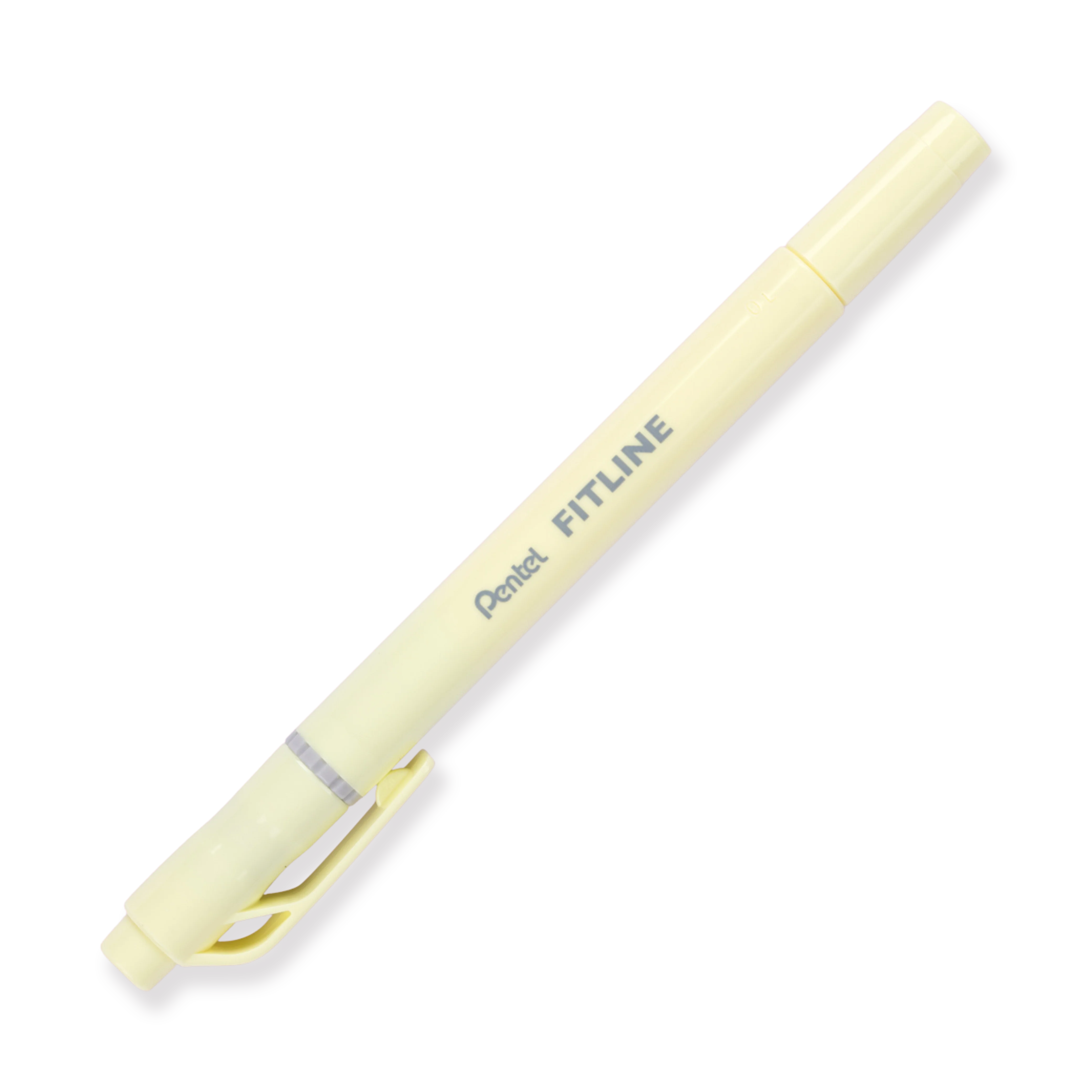 Pentel Fitline Double-Sided Highlighter - Chisel/Fine Tip - Pastel Yellow