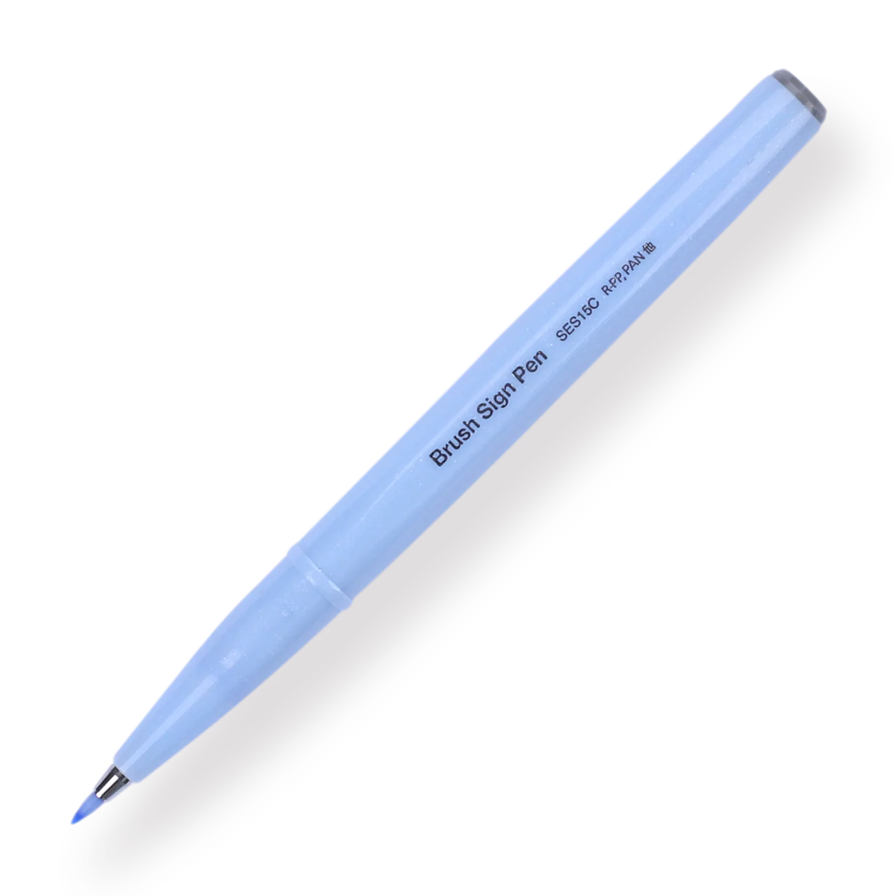 Pentel Fude Touch Brush Sign Pen - Gray Blue - 2020 New Colors - Image 3