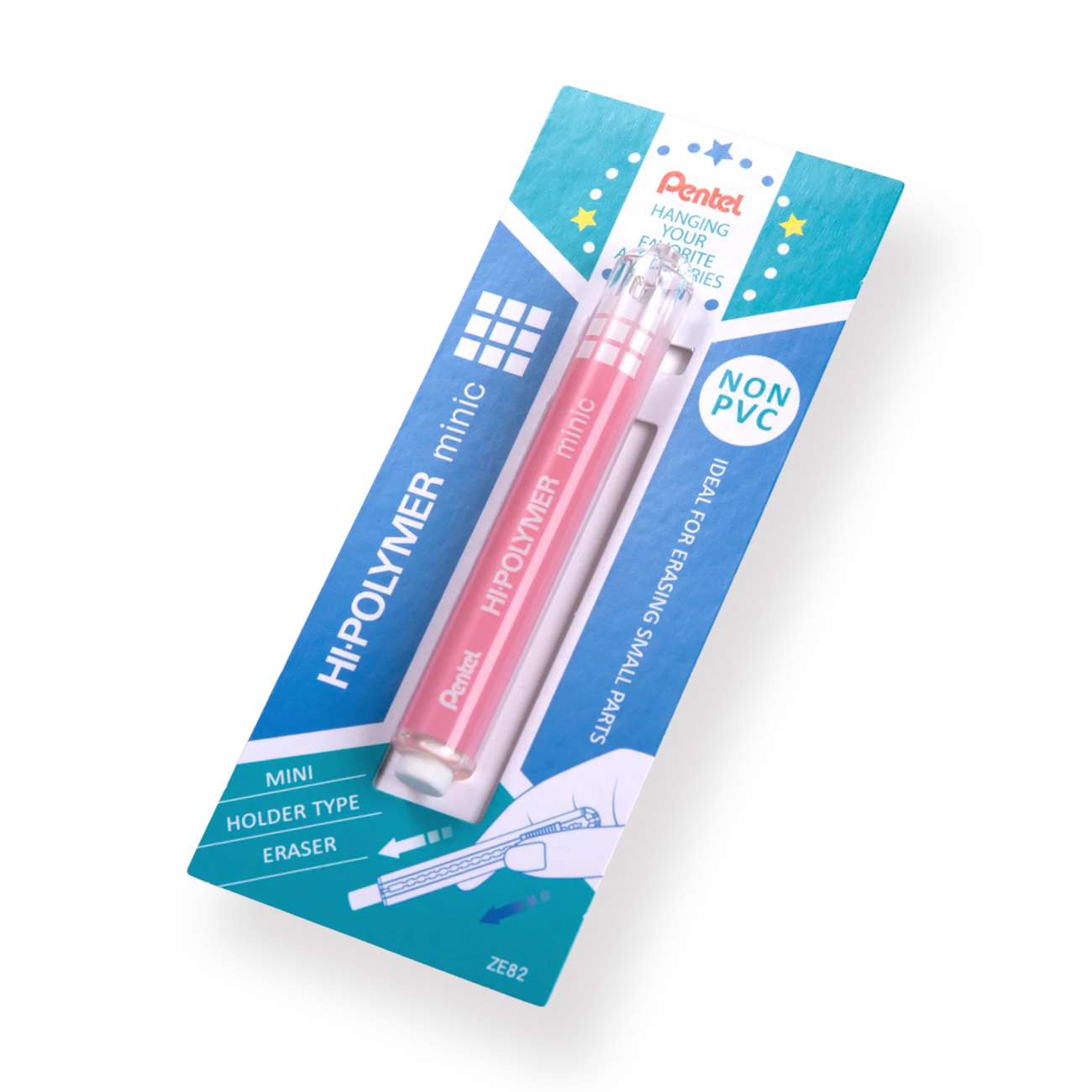 Pentel Hi-Polymer Minic Eraser ZE82 - Pink - Image 4