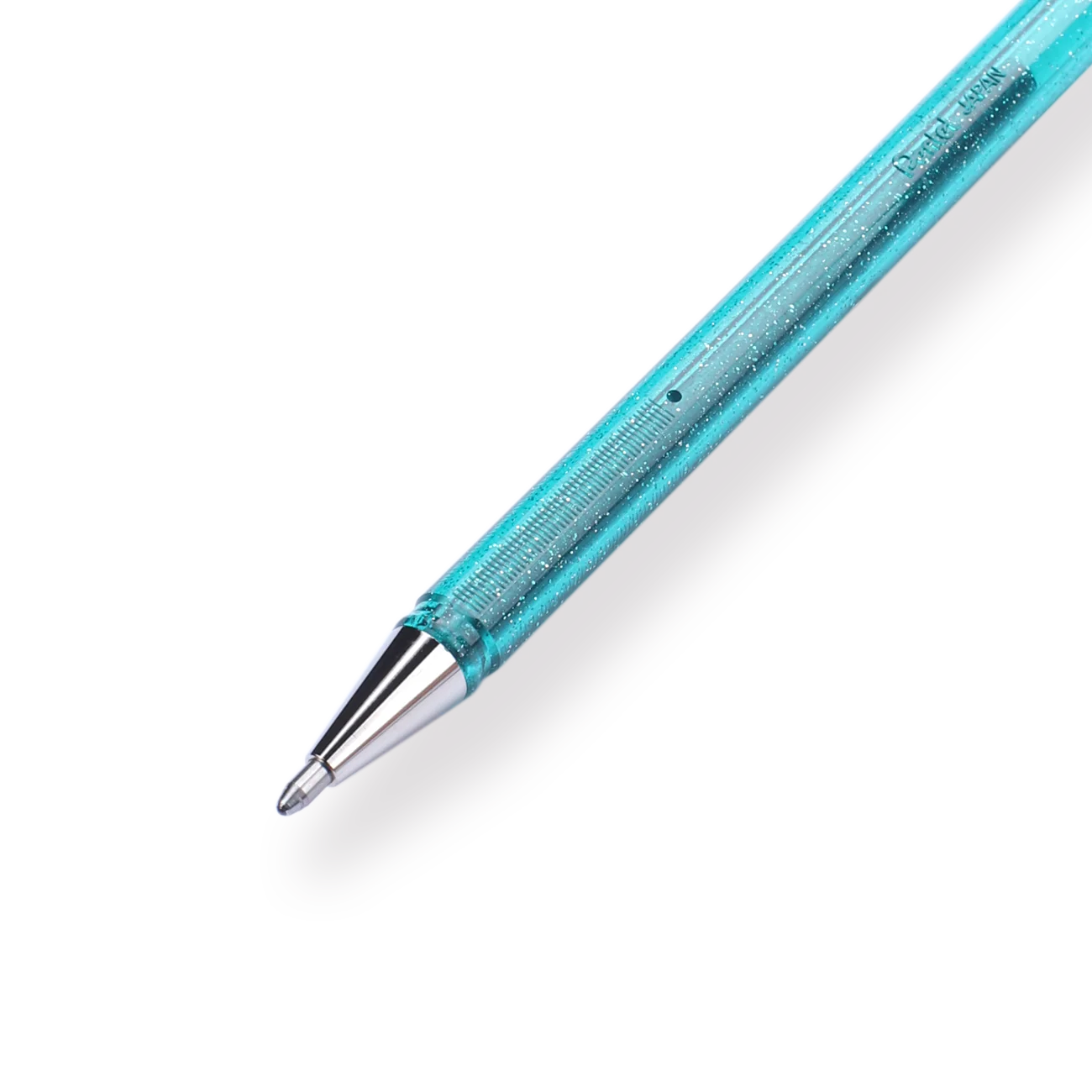 Pentel Hybrid Dual Metallic Liquid Gel Roller Mellow Color Series - 1.0mm - Turquoise Green + Metallic Red & Green - Image 2