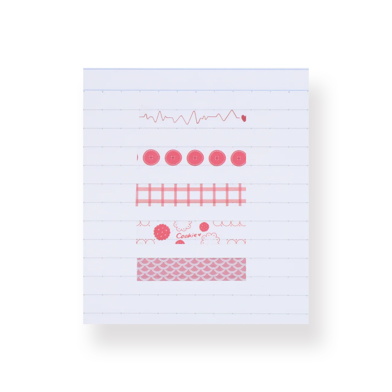 Pink Heartbeat Washi Tape - Set of 5 - Image 7