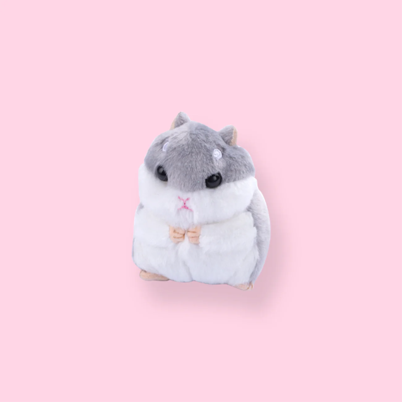 Plushy Gray Hamster Keychain - Image 6