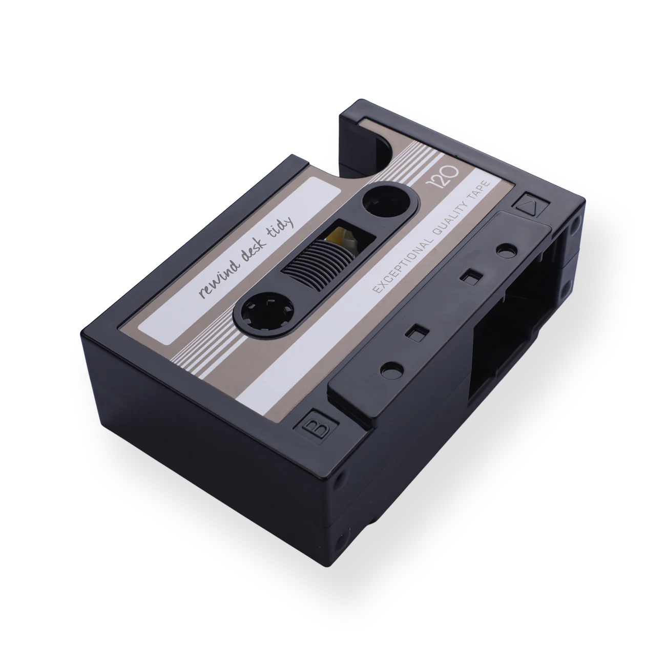Retro Cassette Tape Dispenser with Pen Holder - Image 3