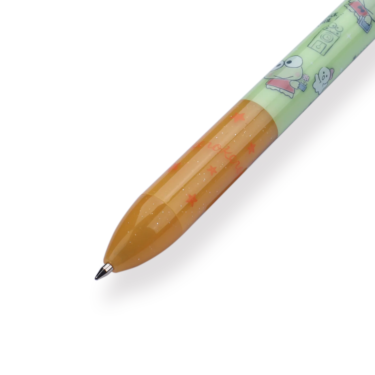 Sakamoto Funbox Mimi Sanrio Ballpoint Pen - 0.5 mm - Keroppi - Orange Grip - Image 2