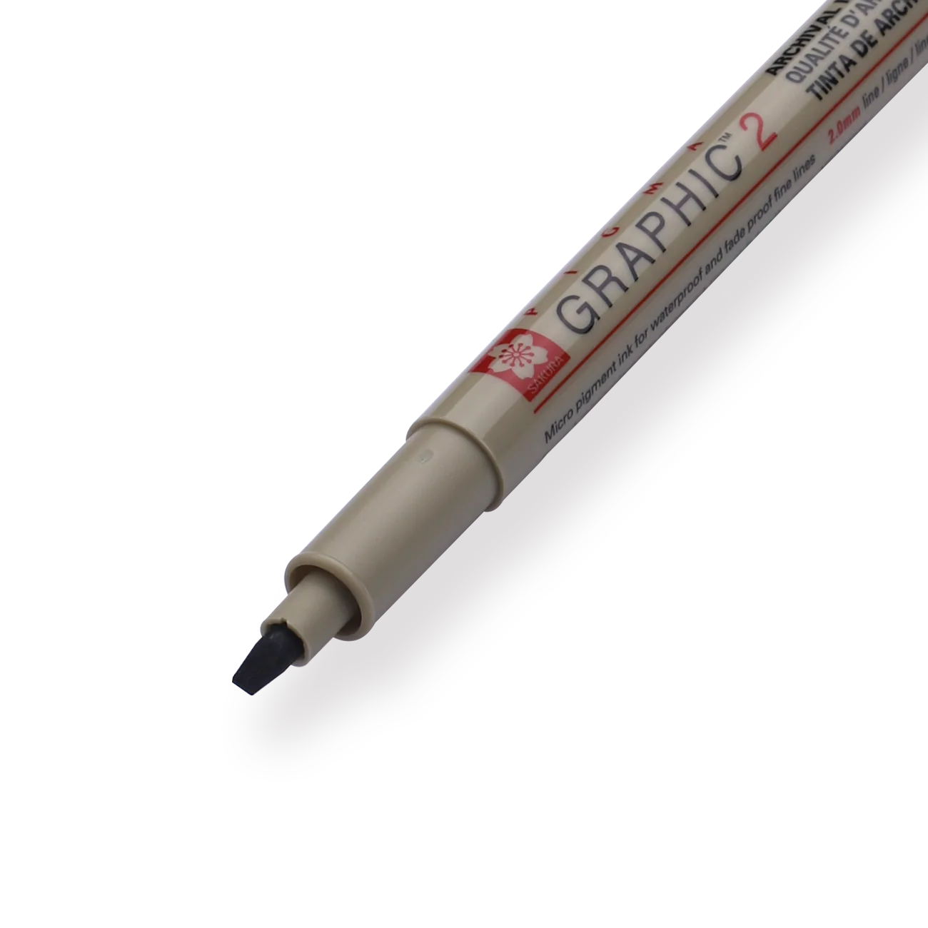 Sakura Pigma Graphic Pen - Size 2 - 2.0 mm - Black - Image 2