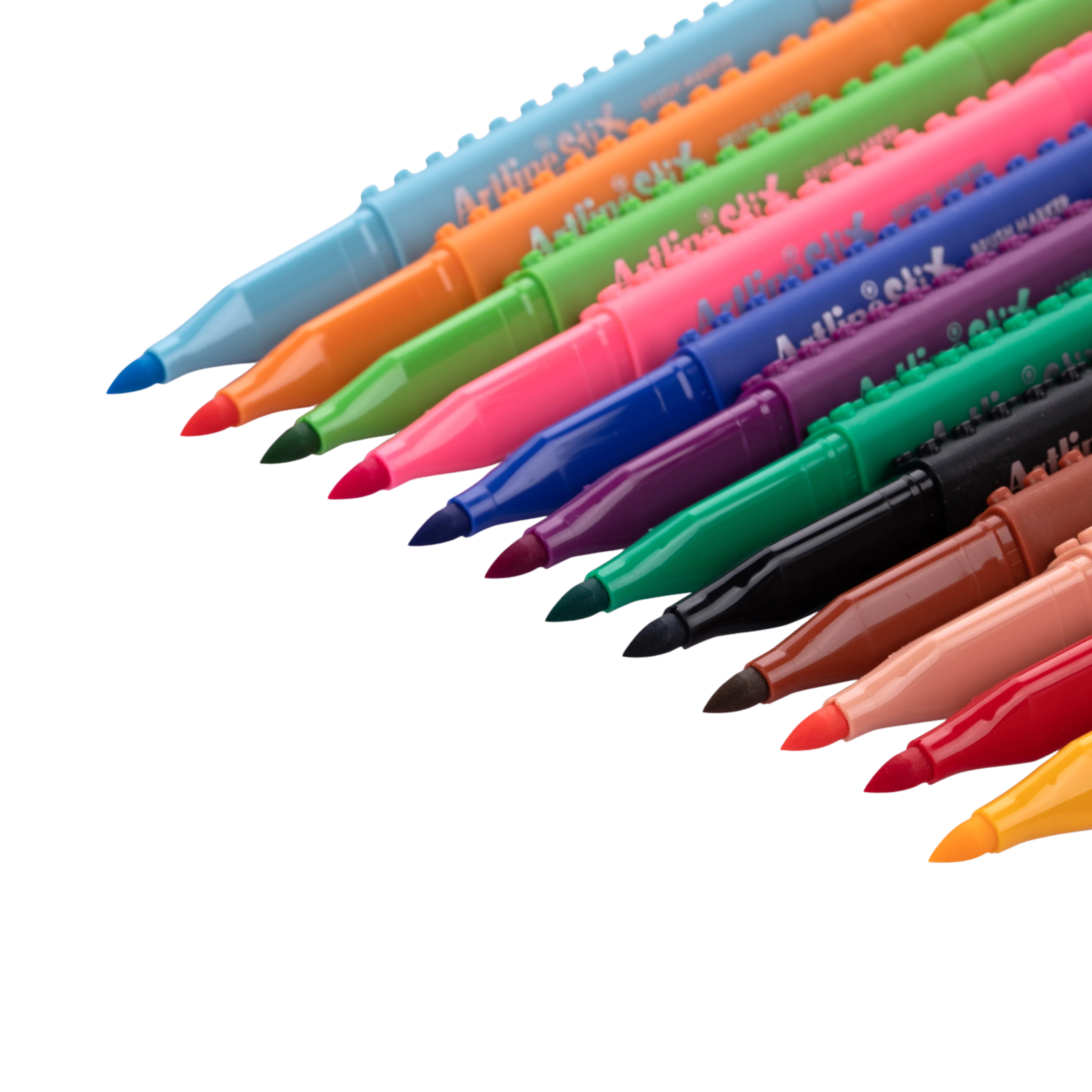 Shachihata Artline Stix Brush Marker - 12 Color Set - Image 2