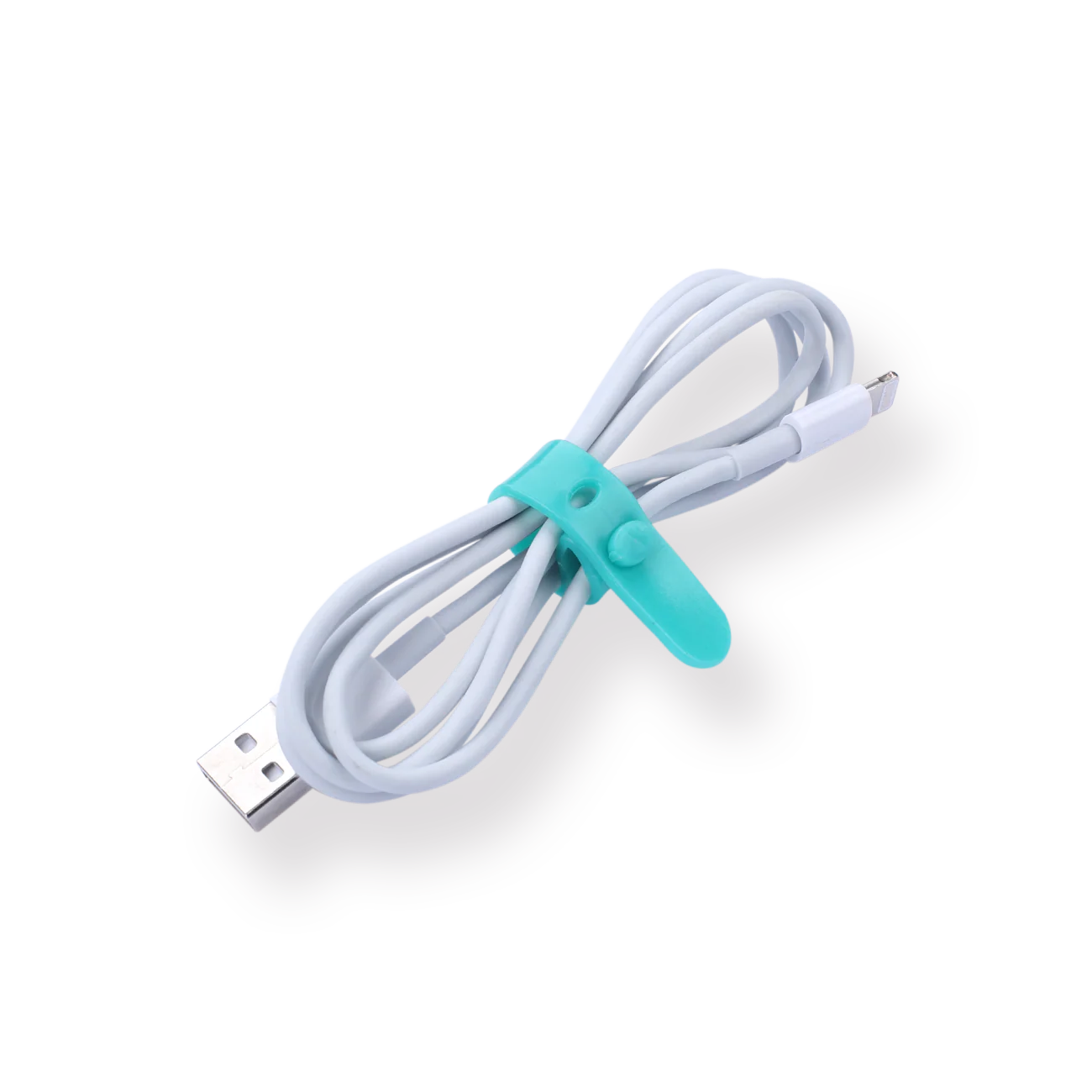 Silicone Cable Tie - Pack of 4 - Mint Green - Image 3