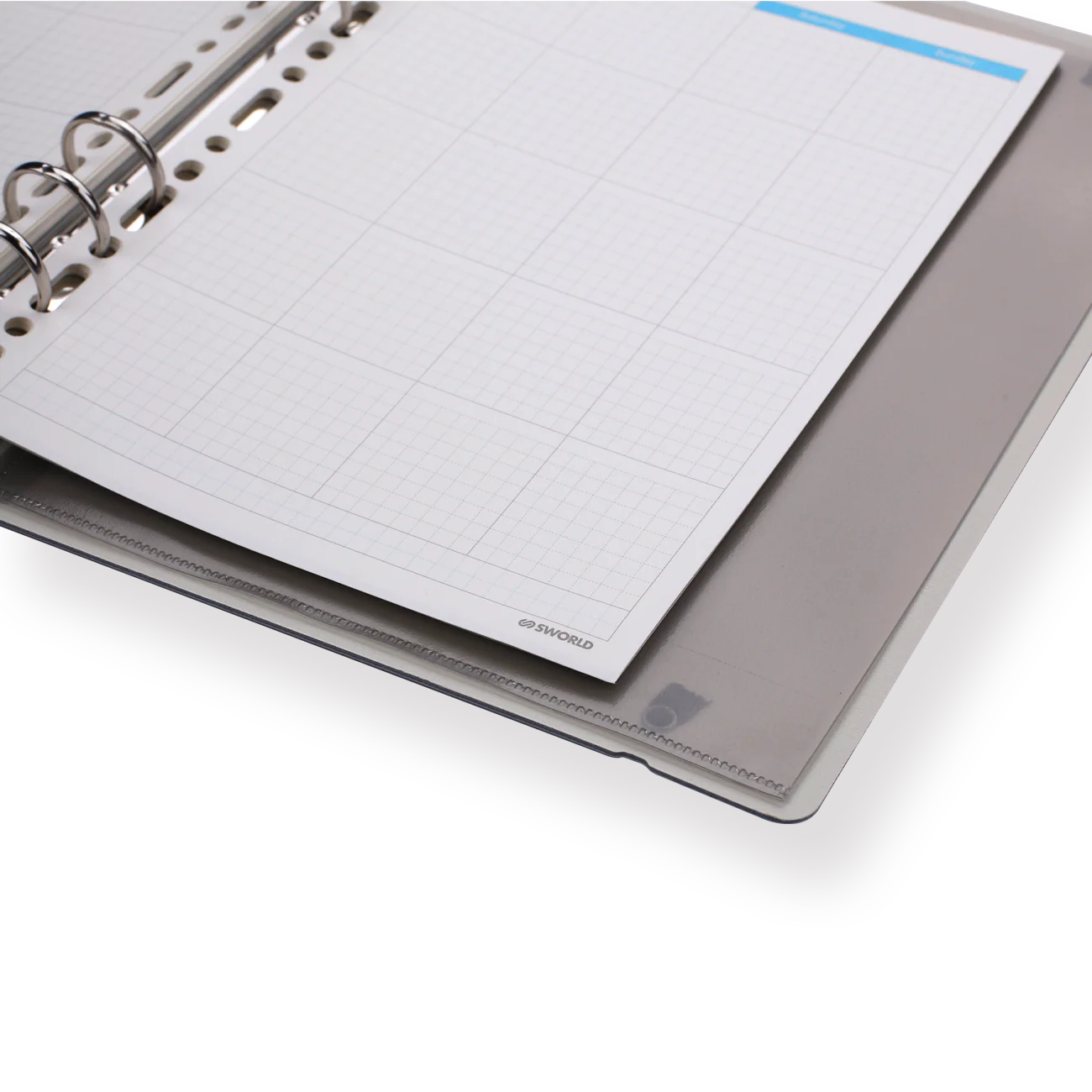 SWorld Loose-leaf Binder Notebook - A5 - 5mm Dot - Green - Image 5