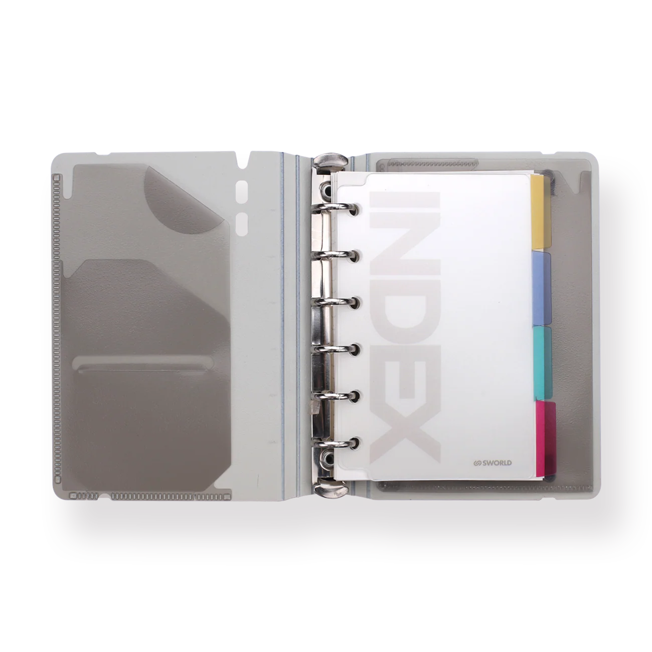 SWorld Loose-leaf Pocket Binder Notebook - A7 - 5mm Dot - Green - Image 2