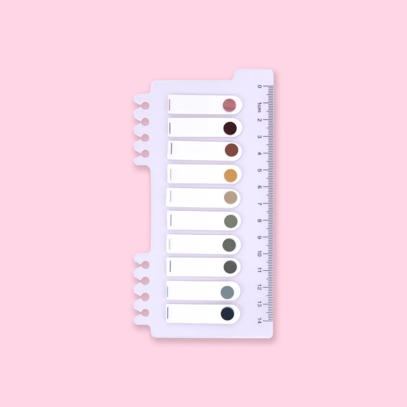 Tag Sticky Notes with Ruler - Set of 10 - Vintage Round - Image 2