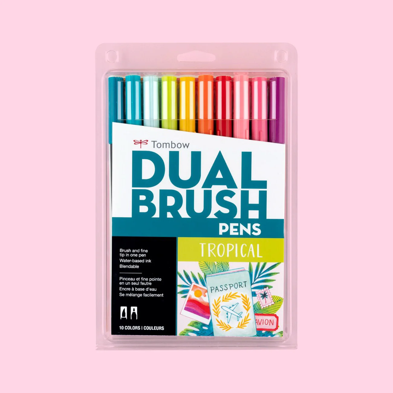 Tombow ABT Dual Brush Pen 10-Pack Set - Tropical