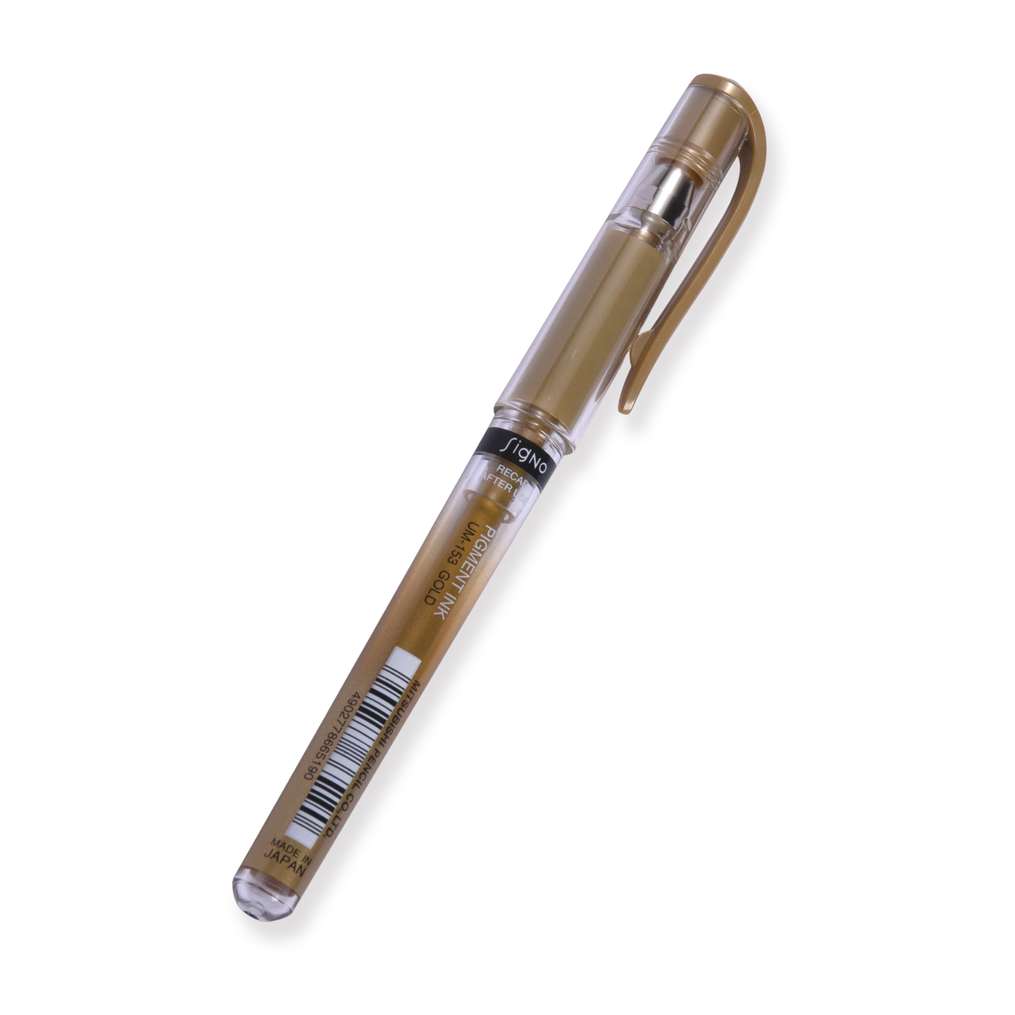 Uni-ball Signo Broad UM-153 Gel Pen - Gold Ink - Image 4