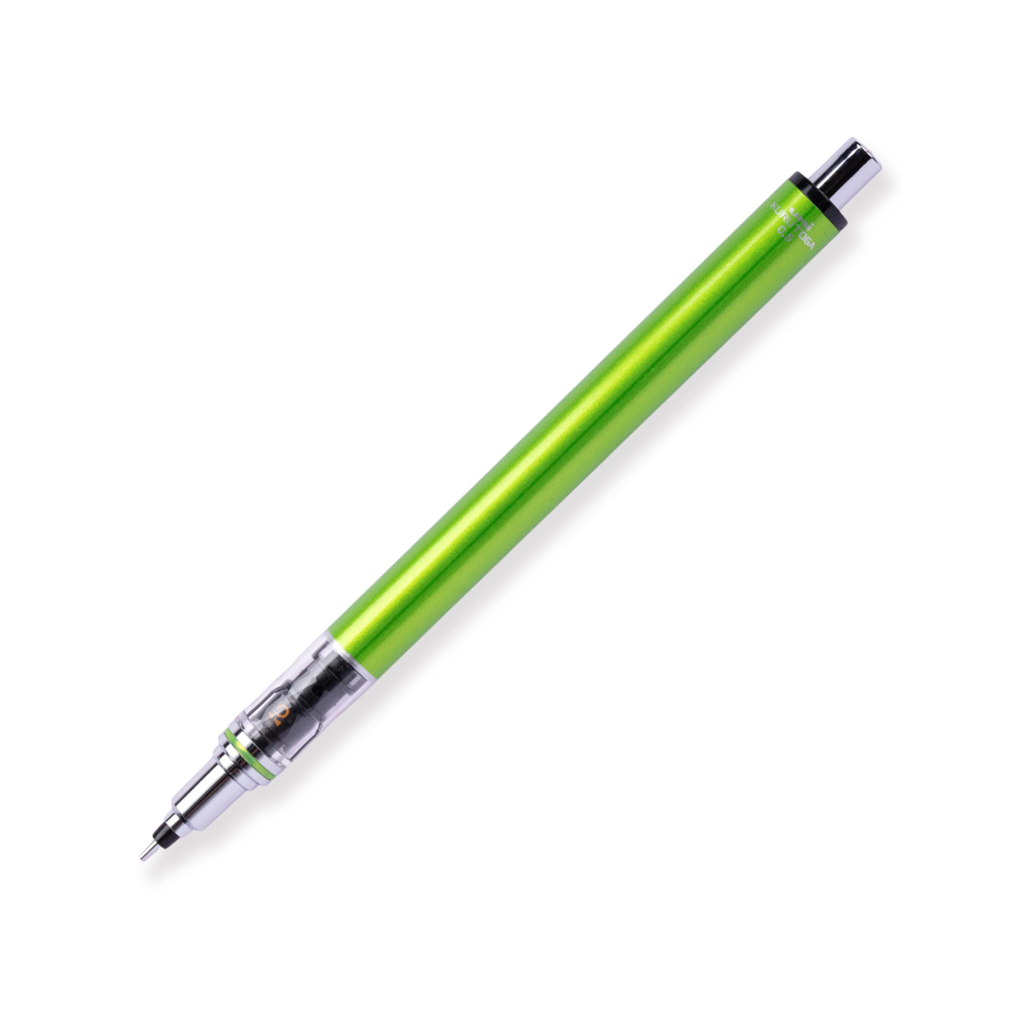 Uni Kuru Toga Mechanical Pencil 0.5 mm: Auto Rotating Leads - Green - Image 2