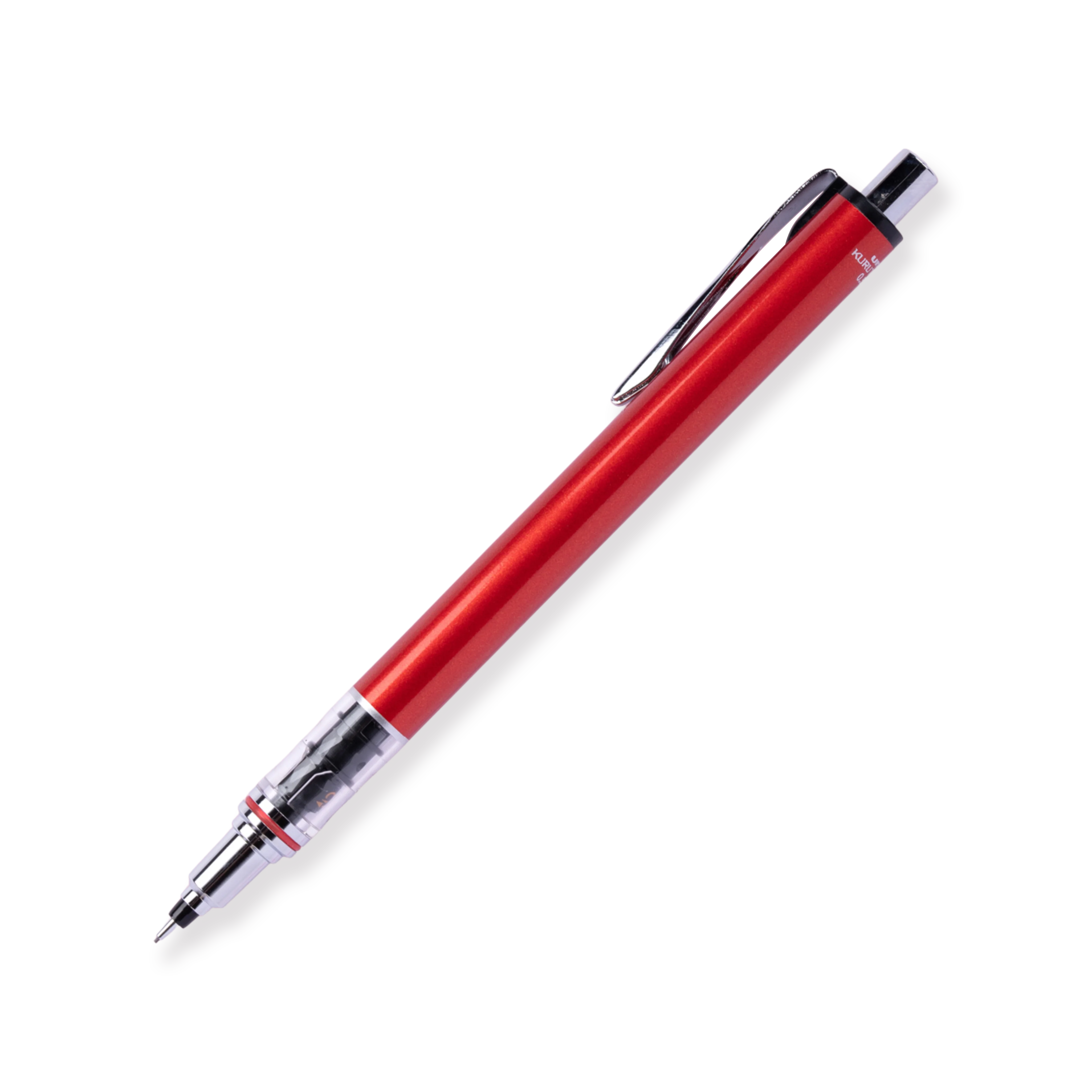 Uni Kuru Toga Mechanical Pencil 0.5 mm: Auto Rotating Leads - Red - Image 6