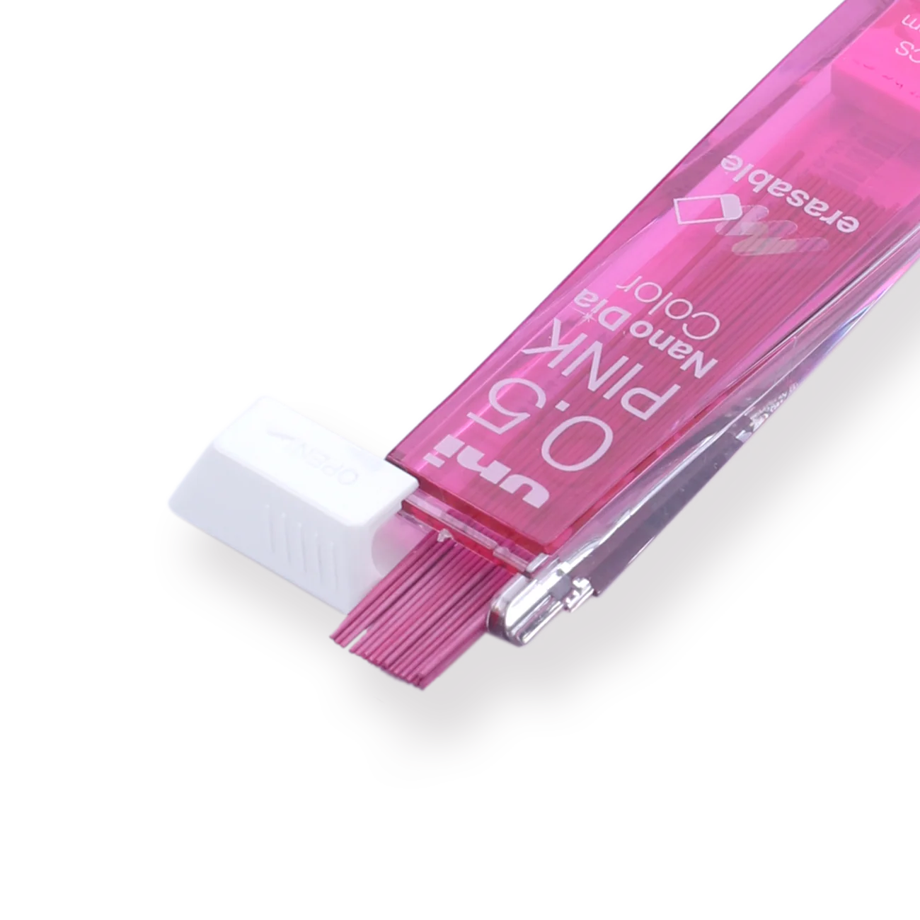 Uni Mechanical Pencil Lead Refill Nano Dia Color - 0.5mm - Pink - Image 2