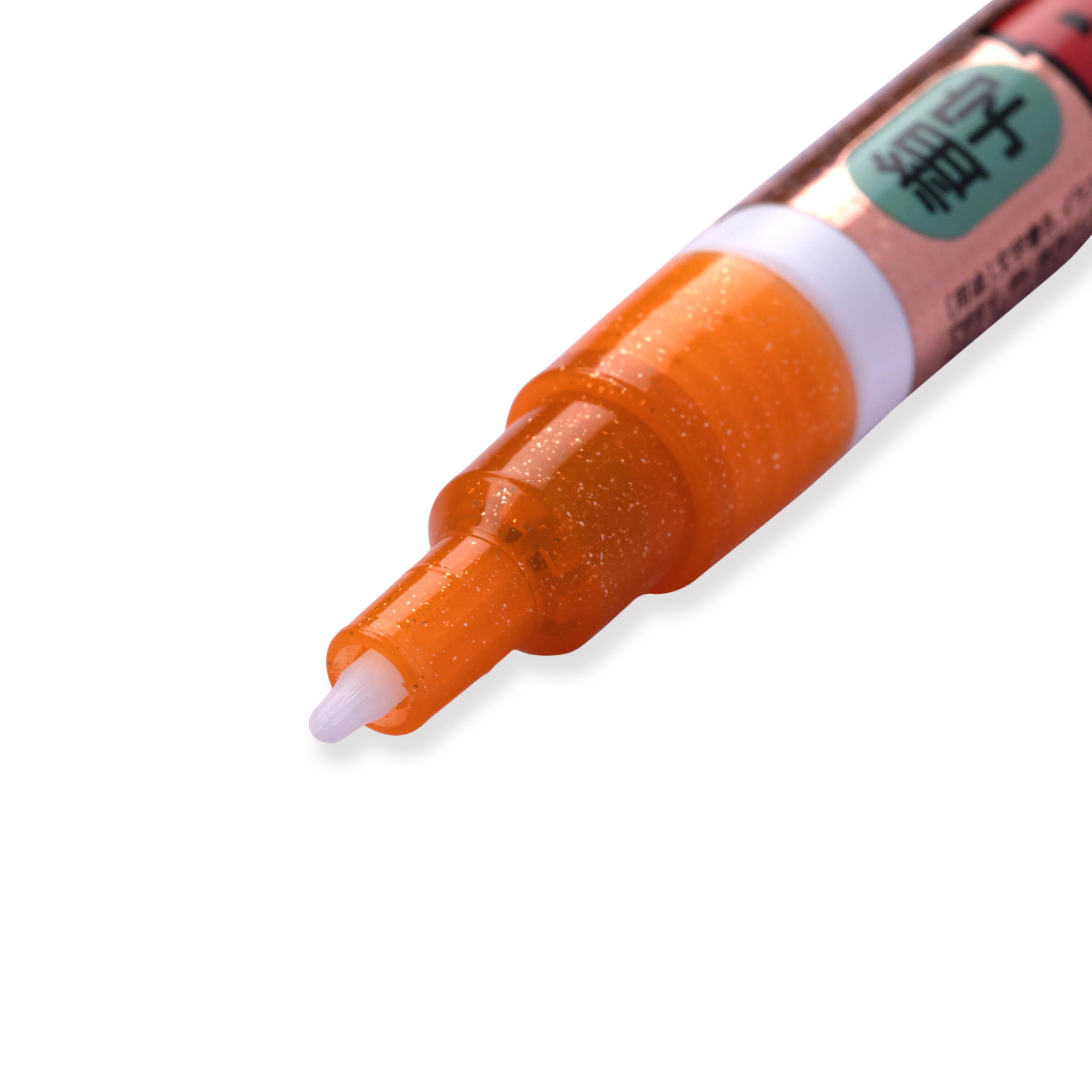 Uni Posca Glitter Paint Marker PC-3ML - Fine Point - Orange - Image 2