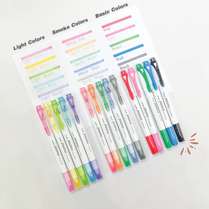 Uni Propus Window Double-Sided Highlighter - Pink - 2020 New Color - Image 6