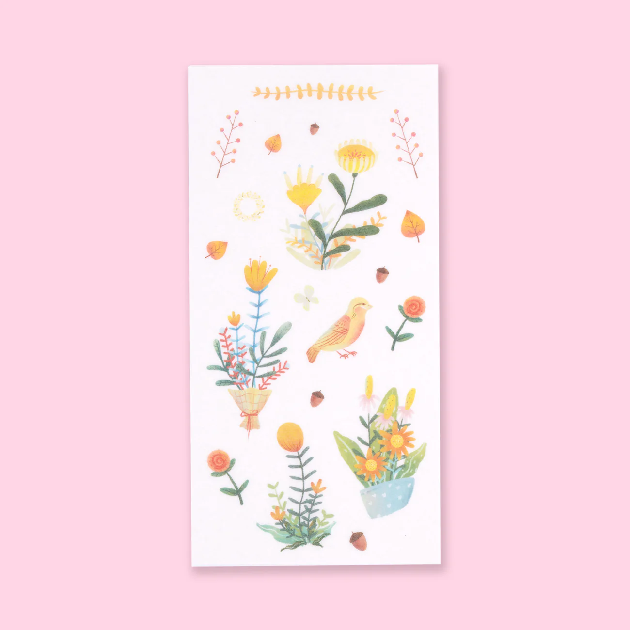Washi Retro Flower Stickers - Set of 6 - Image 4