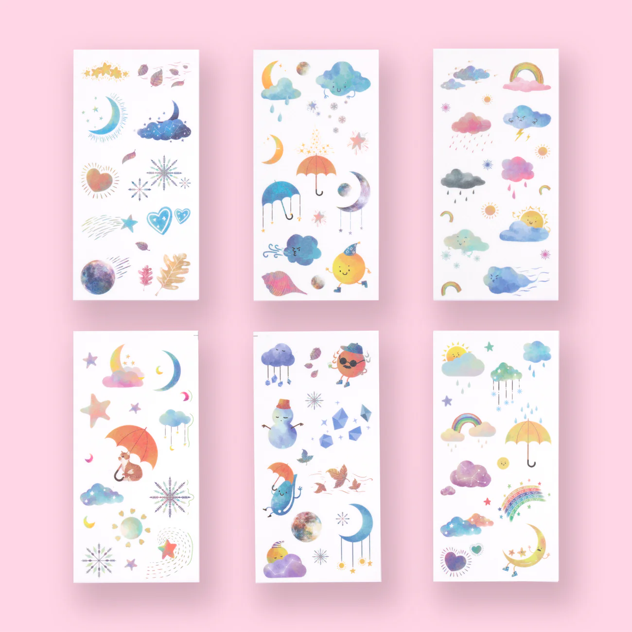 Washi Weather/Mood Sticker - Set of 6