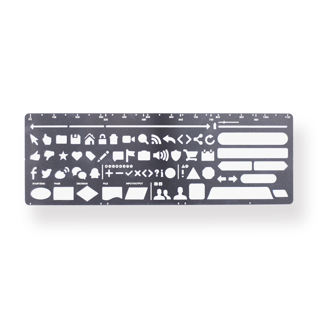 Web Drawing Stencil Metal Ruler