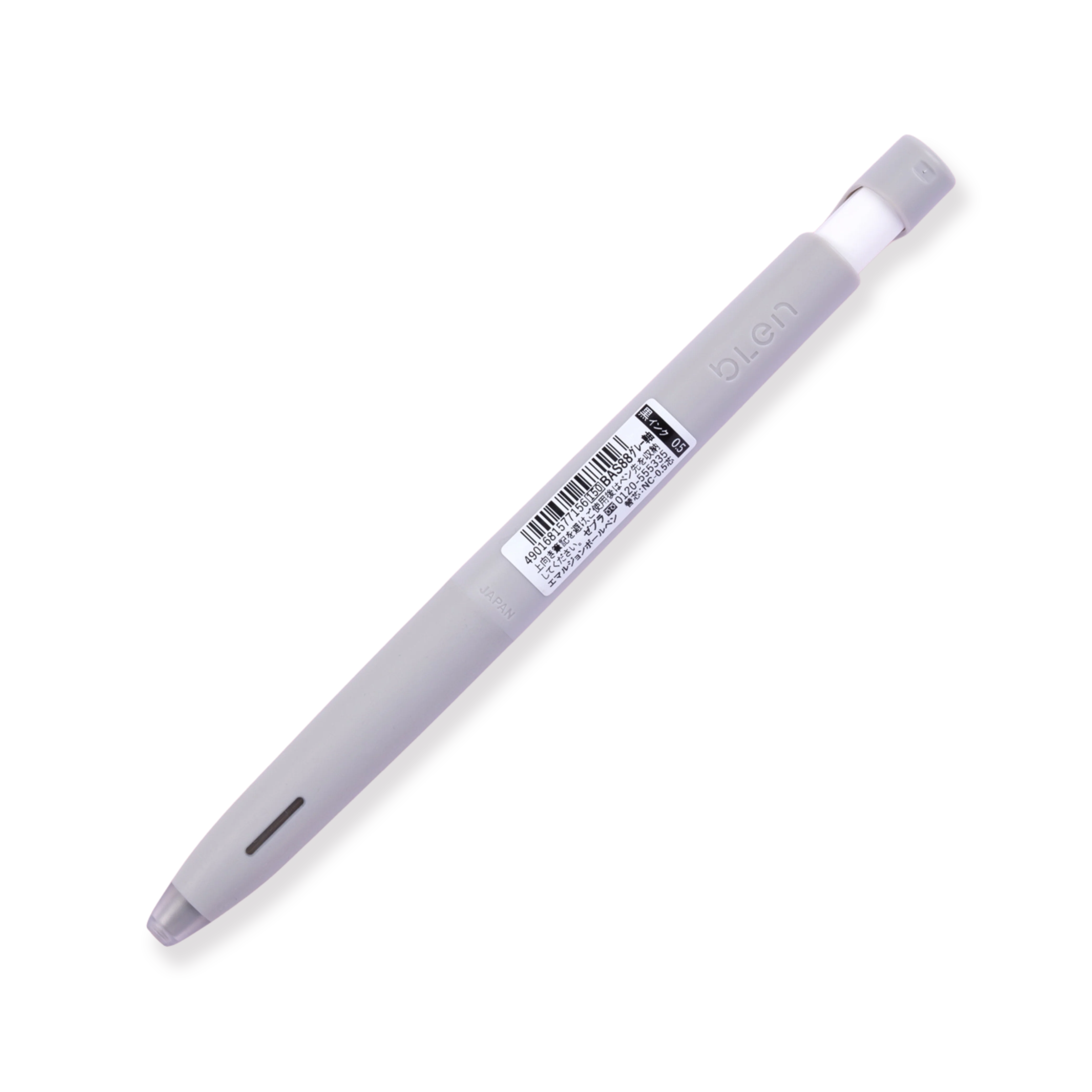 Zebra Blen Pen - 0.5 mm - Gray Body - Black Ink - Image 5