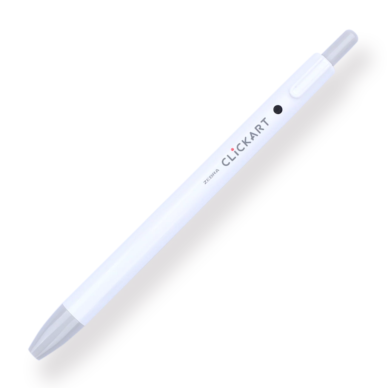 Zebra Clickart Retractable Sign Pen - 0.6 mm - Light Gray