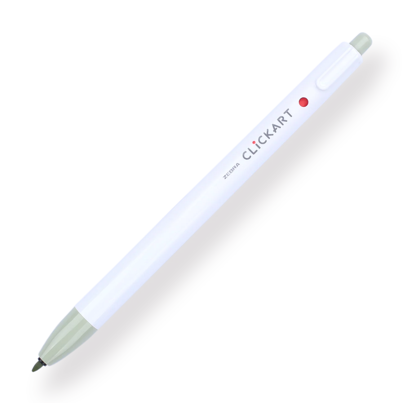 Zebra Clickart Retractable Sign Pen - 0.6 mm - Light Khaki - Image 4