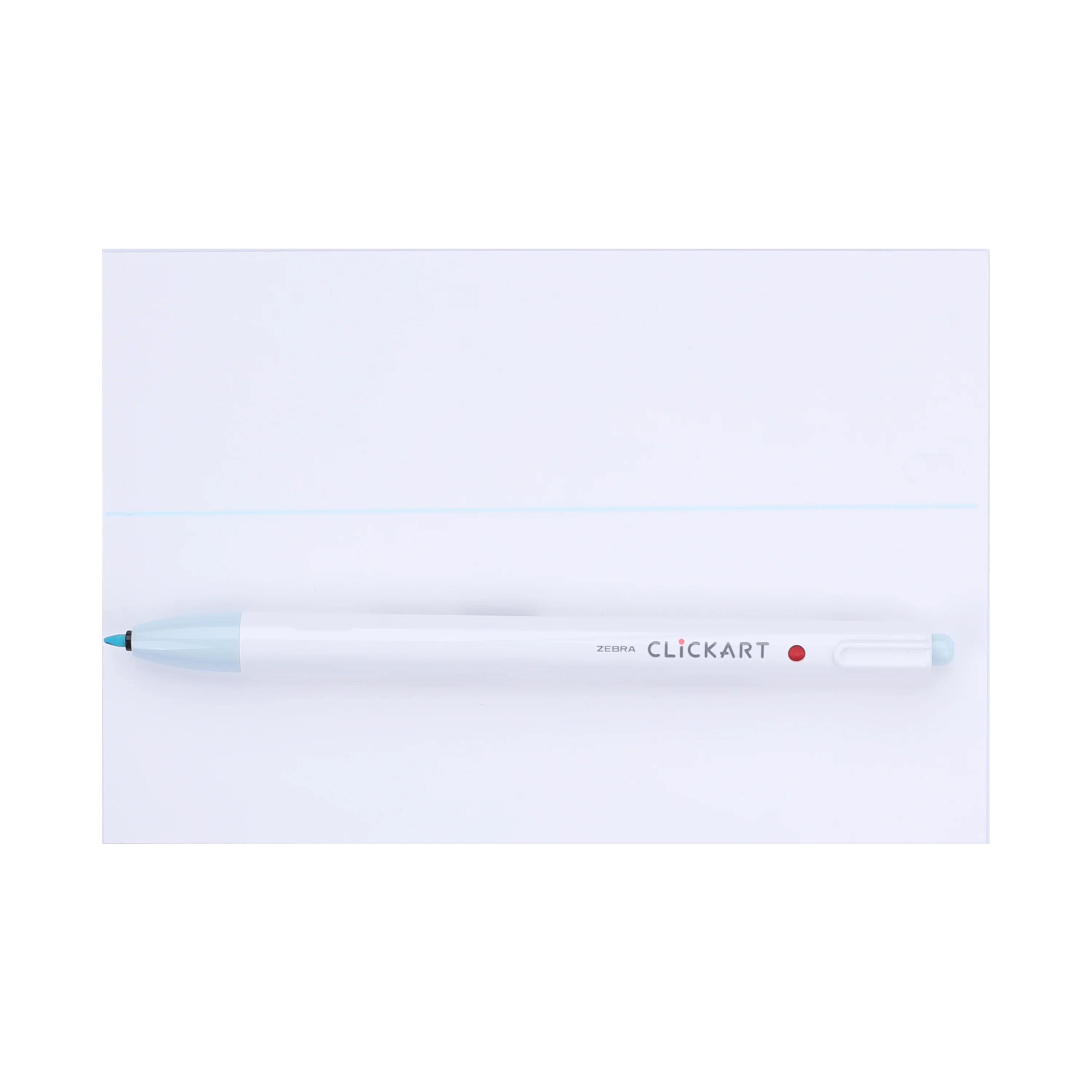 Zebra Clickart Retractable Sign Pen - 0.6 mm - Powder Blue - Image 3
