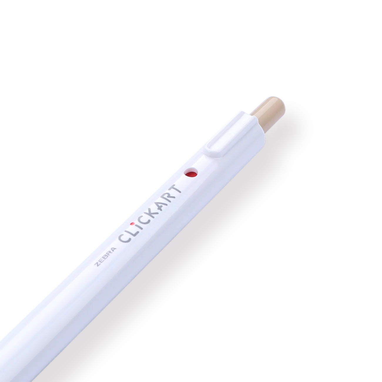 Zebra Clickart Retractable Sign Pen - 0.6 mm - Sand Beige - Image 3
