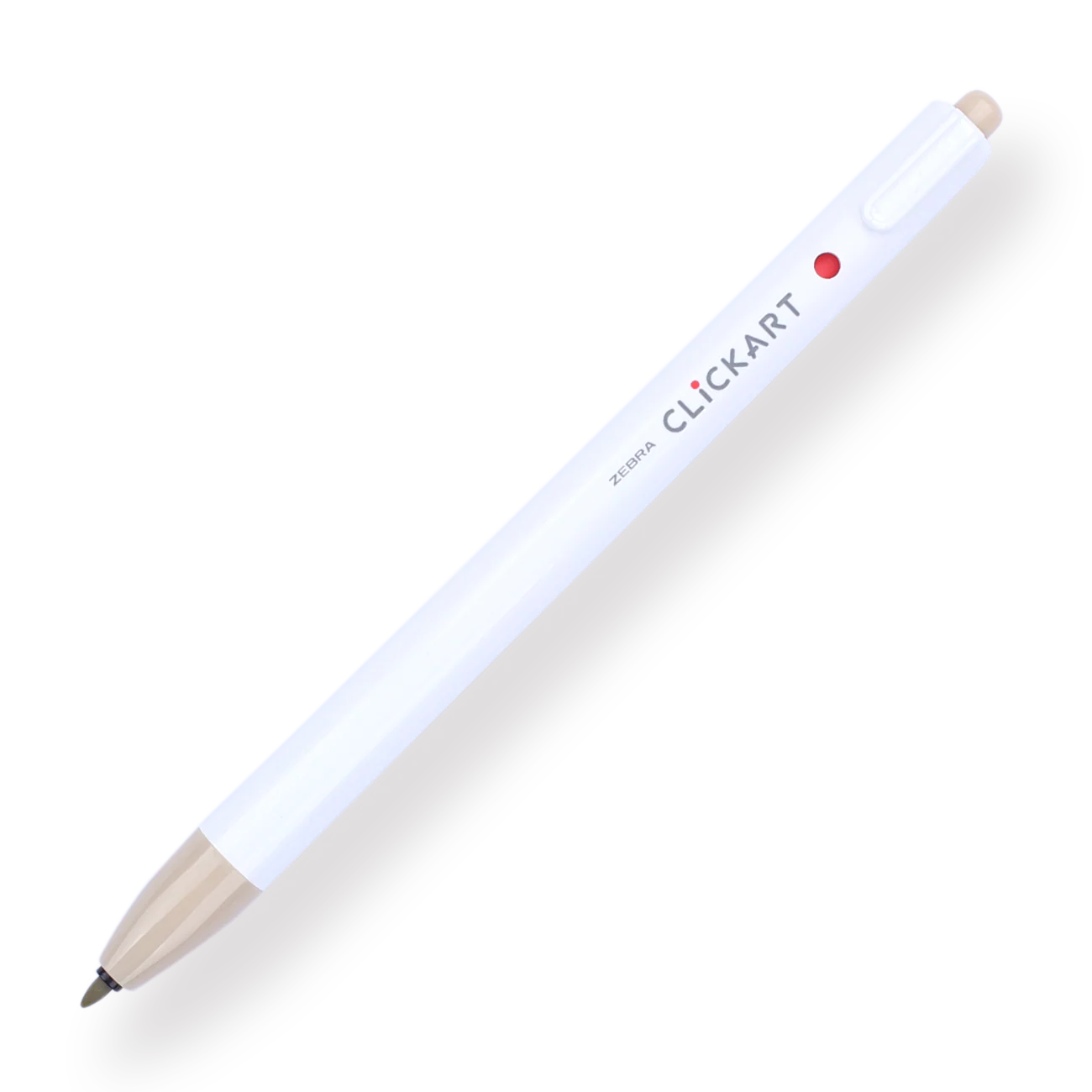 Zebra Clickart Retractable Sign Pen - 0.6 mm - Sand Beige - Image 4