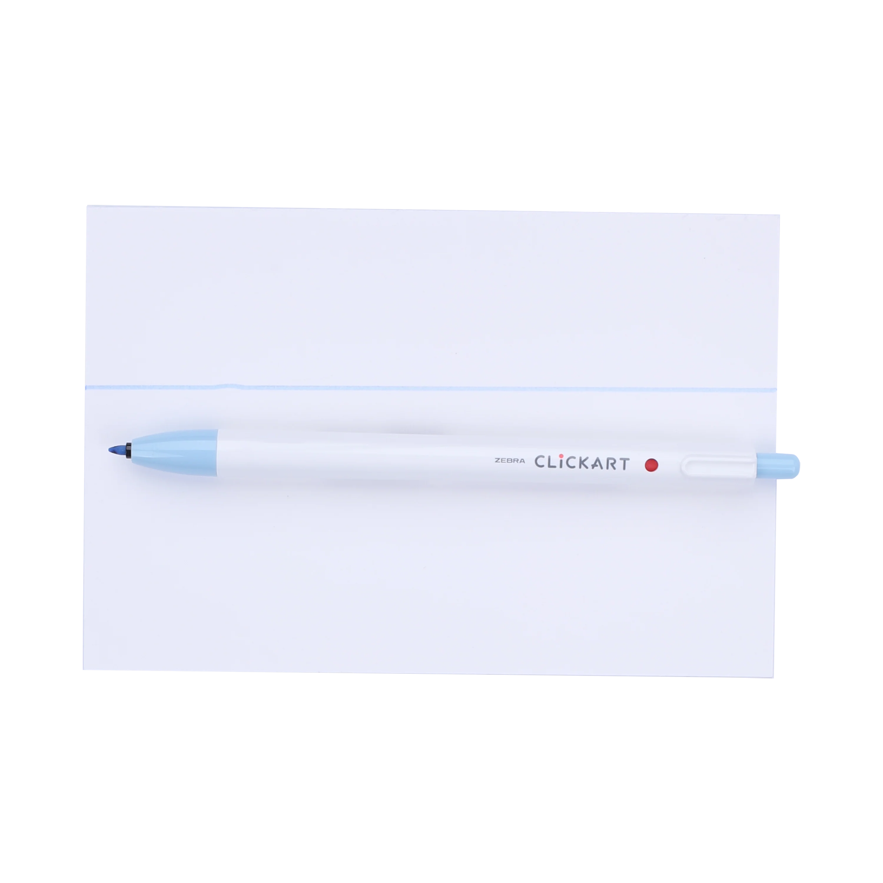 Zebra Clickart Retractable Sign Pen - 0.6 mm - Soda Blue - Image 3