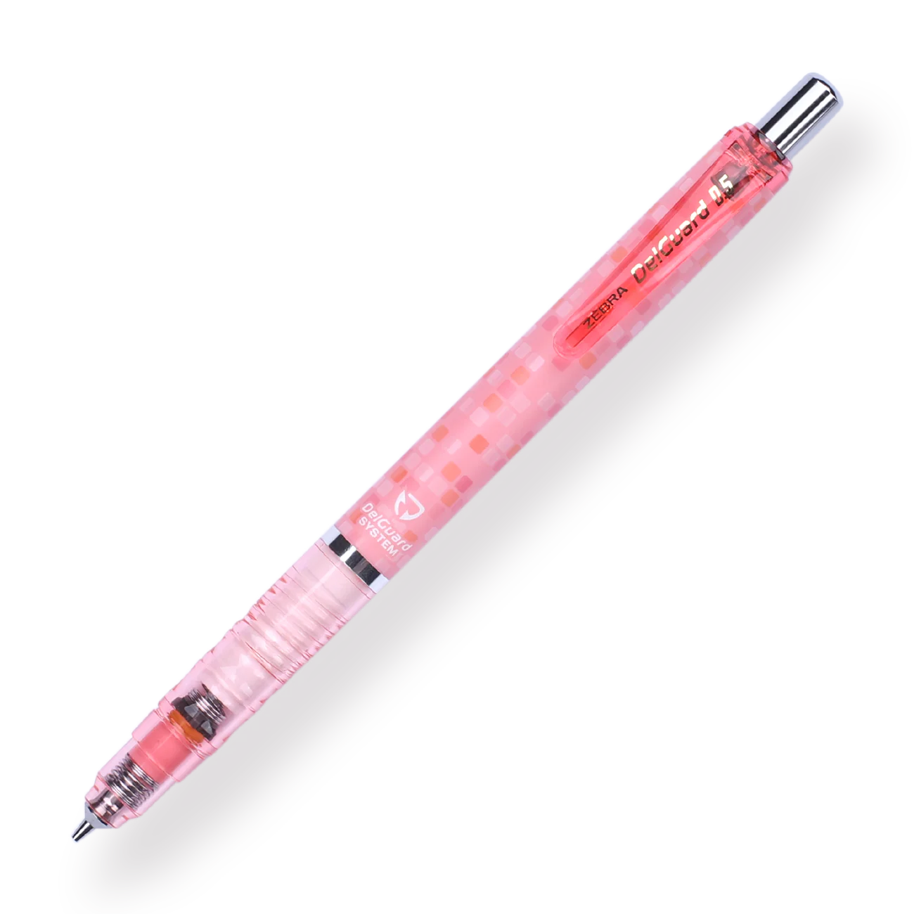 Zebra DelGuard Mechanical Pencil - 0.5 mm - Square Pink Body